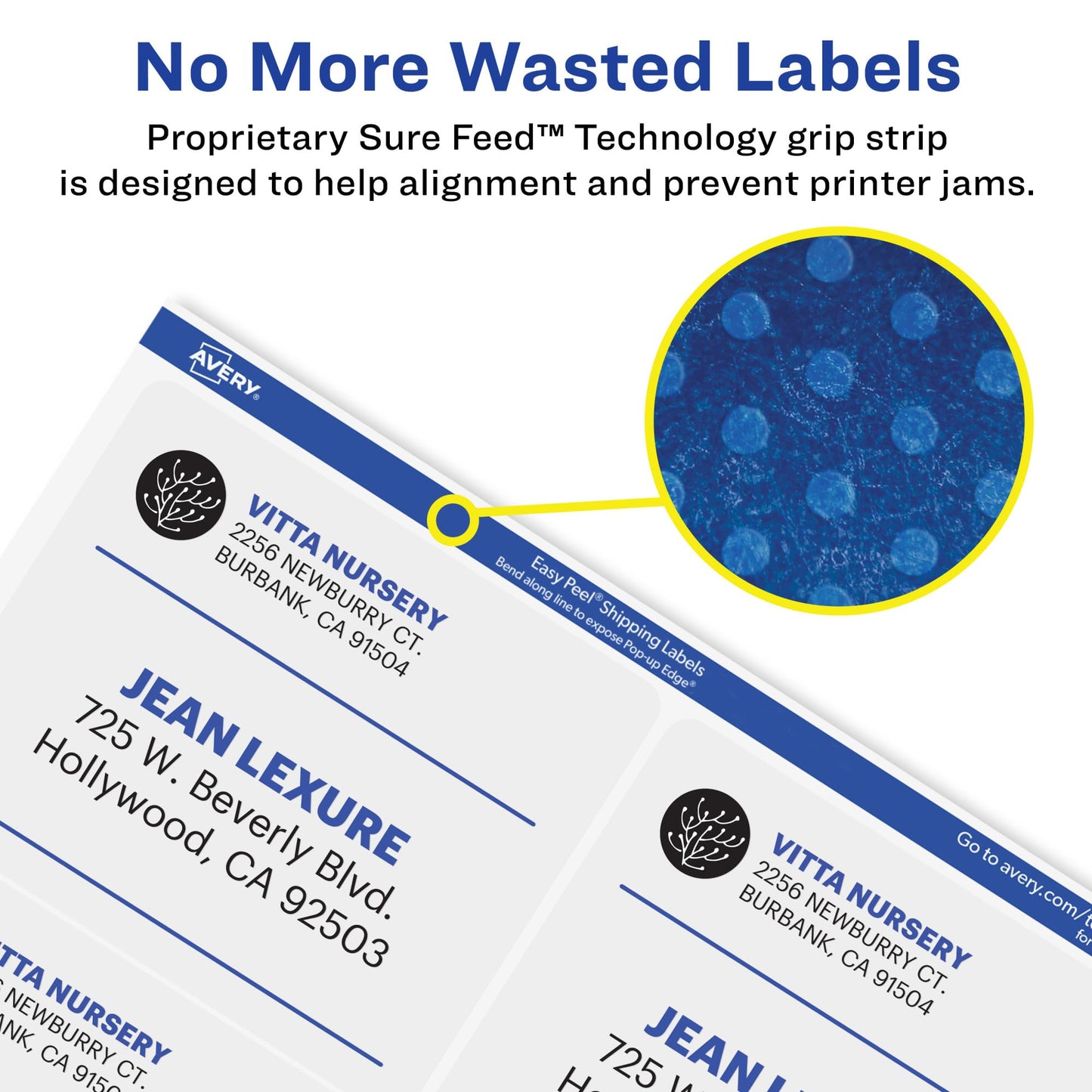 Matte Clear Easy Peel Shipping Labels with Sure Feed,