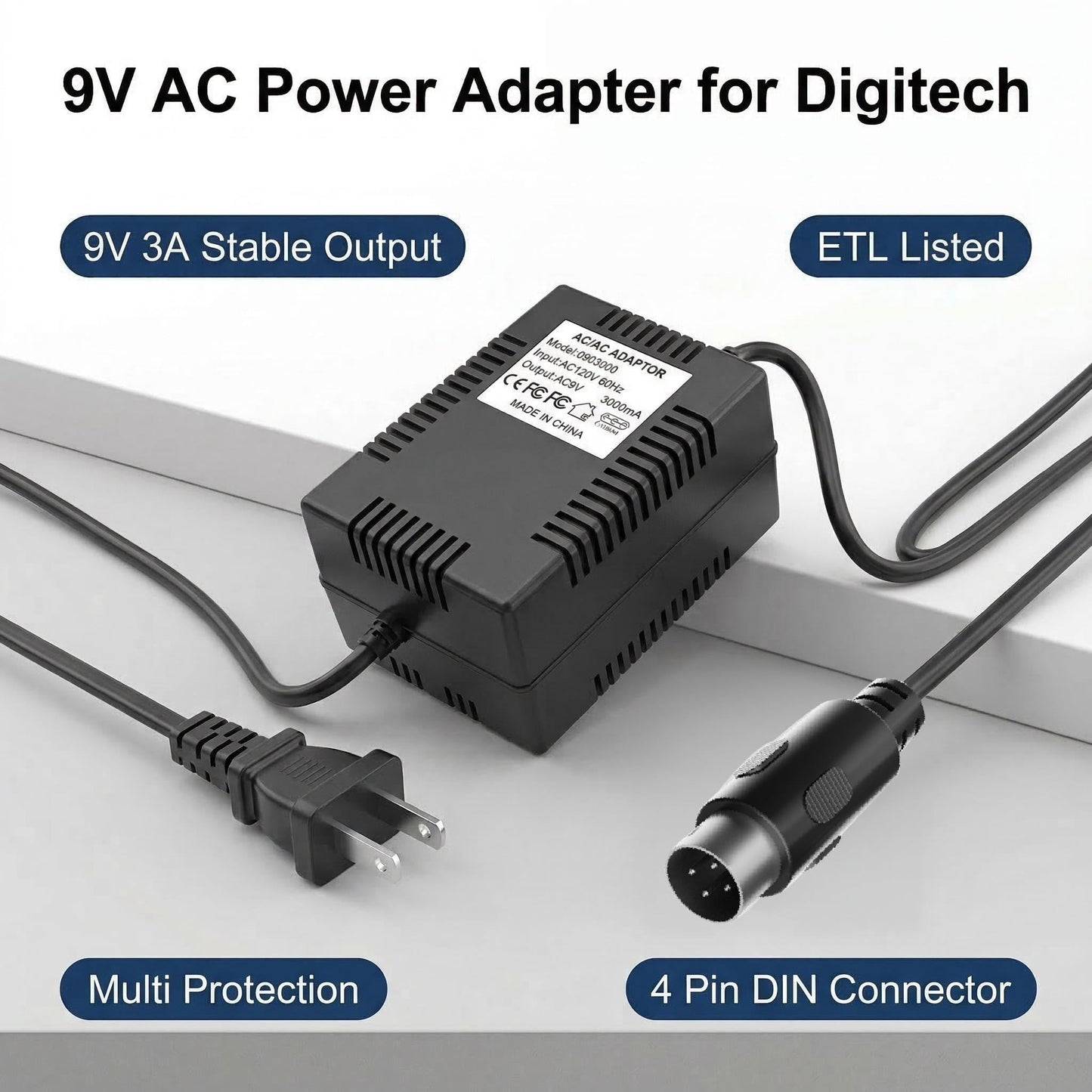 9V AC Adapter Compatible with Digitech RP6 RP7RP10 Tonelab LE RP20 RP21D Alesis P4 AC09 25D Alesis P4 AC09 25D PS0920 Quad-V2 Studio Quad Korg KM2 Mixer Karma N1 N1R TR88 Triton LE Triton Rack SP500