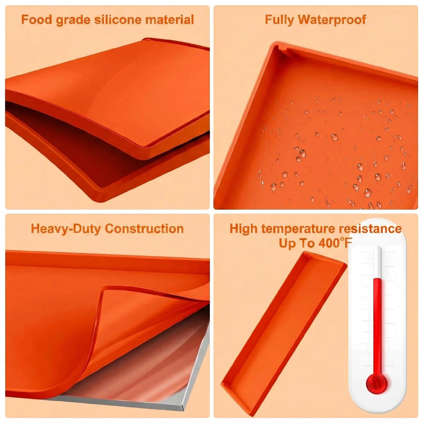 BANGIE Griddle Cover Mat for Blackstone 36 Inch Griddle Accessories | Full Wrap-Around Protection Silicone Mat for Griddle | Food Grade Silicone Grill Mat | ORANGE