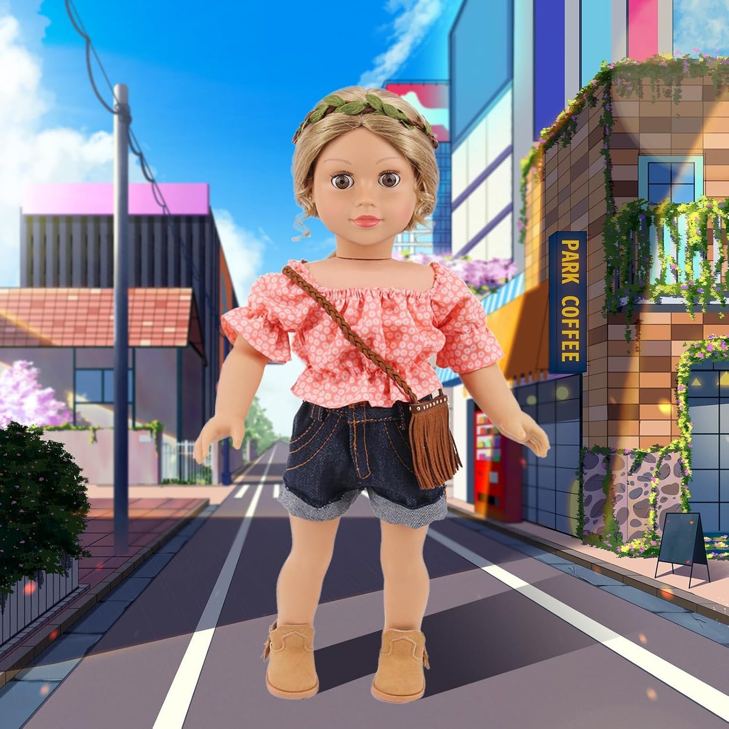 AK KYC 10 Sets American 18 Inch Doll Clothes and Accessories Include Doll Clothing Dress Fit for 18 inch Dolls ( Not Include Doll )