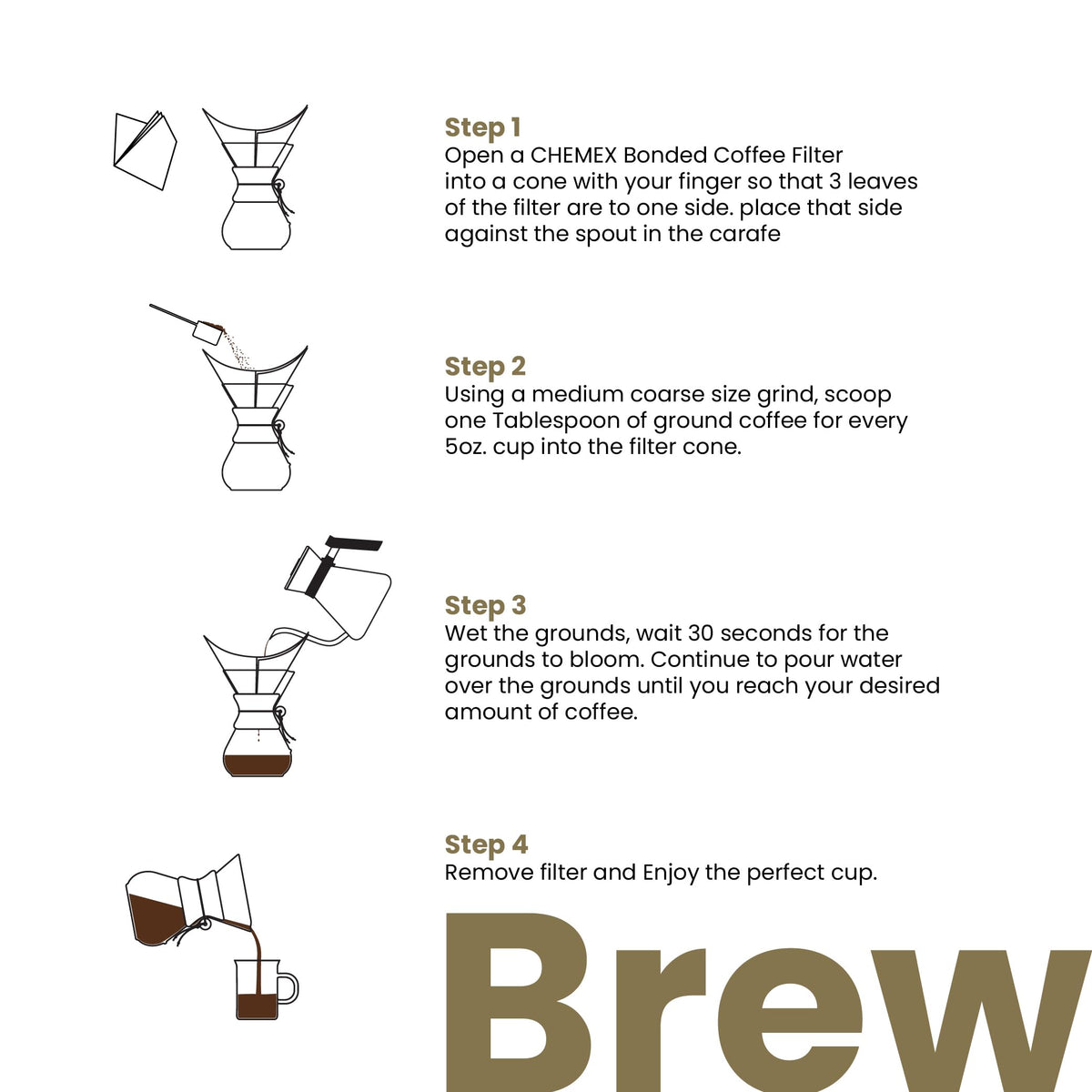 Chemex FSU-100 Natural Bonded Pre-folded Squares Coffee Filters Set of 2 (200 Filters) with Free FOXGALLERY Coffee Guide by Chemex