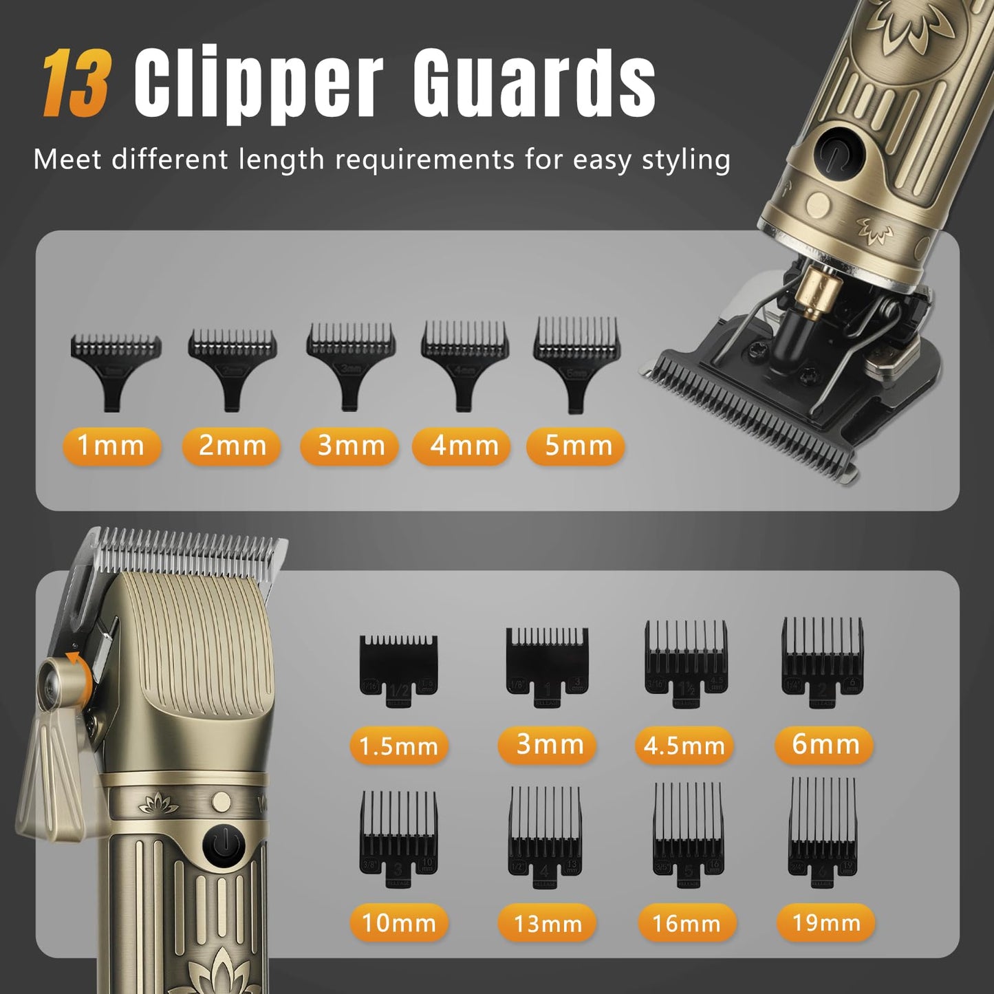 Bomxin Hair Clippers for Men Professional, T-Blade Barber Clippers and Trimmer Set, 4 in 1 Mens Cordless Hair Clipper for Barber Kit, Foil Thaver and Nose Trimmer for Men with LED Display