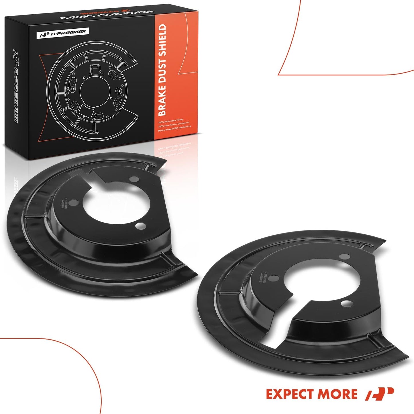 A-Premium Front Driver and Passenger Brake Dust Shield Compatible with Dodge and Ram Models - Ram 1500 2002-2010, 1500 2011-2018, 1500 Classic 2019, 2-PC Set 2