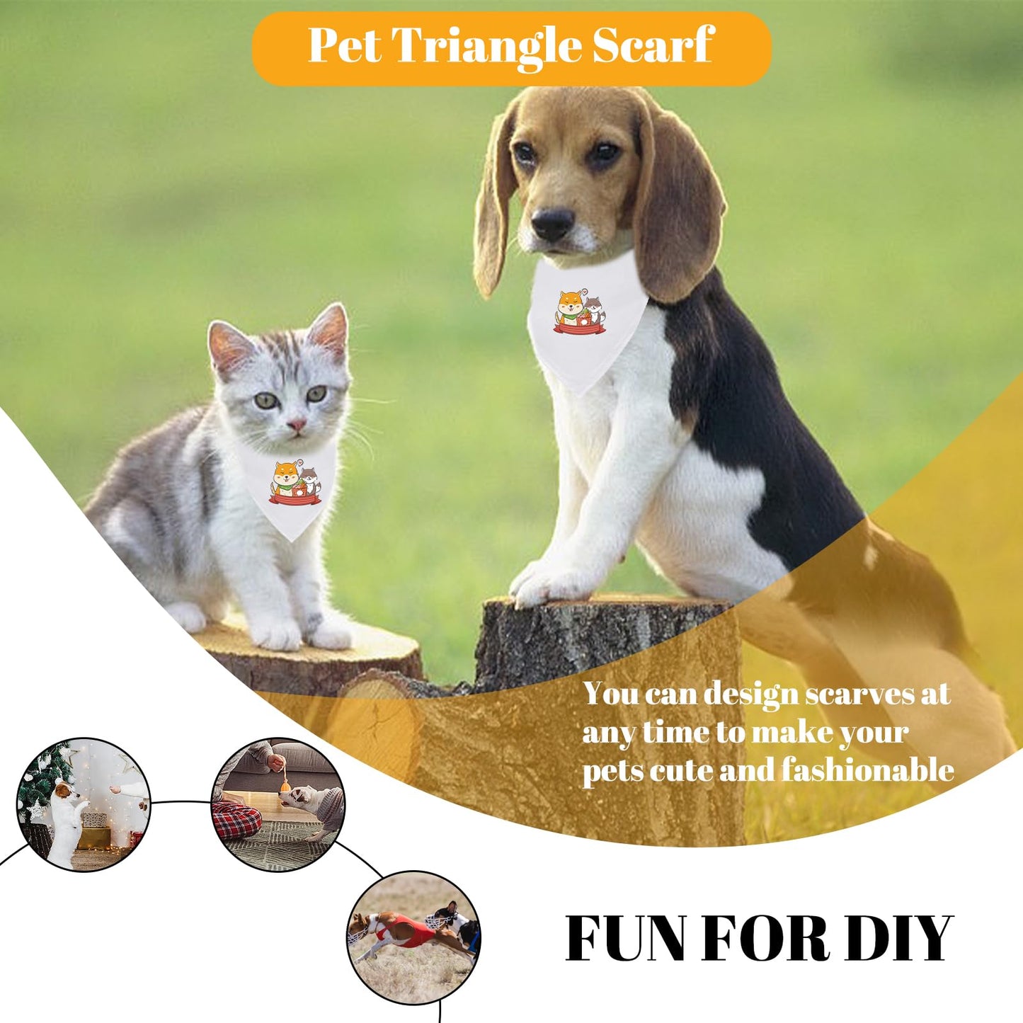 HACRAHO Blank Dog Bandanas, 36 PCS Solid Washable Pet Triangle Scarf White DIY Triangle Dog Bandana for Small Medium Large Dogs