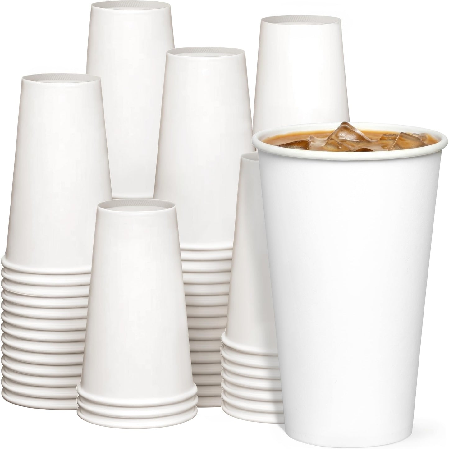 GUSTO [16 oz. - 200 Count] Disposable White Paper Cups, Hot Coffee Cups - Eco-Friendly Hot Cups (Formerly Comfy Package)