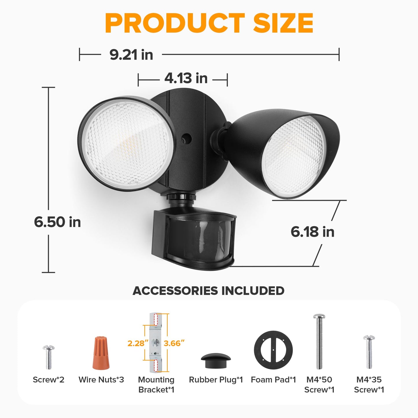LUTEC 32W 3500 Lumen LED Security Lights Motion Sensor Light Outdoor, 5000K Daylight, IP54 Waterproof, Dusk to Dawn, Motion Detector Flood Light for Garage, Yard, Porch-Black