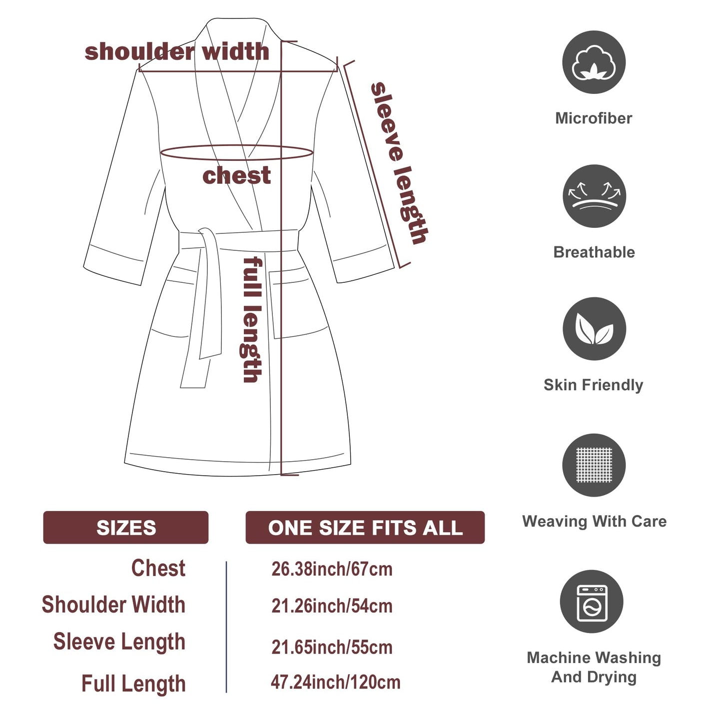 Mens Fleece Bathrobe with Shawl Collar,Soft Warm Knee Length -Mens' Plush Bathrobe- Soft Fleece Spa Bath Robe for Men