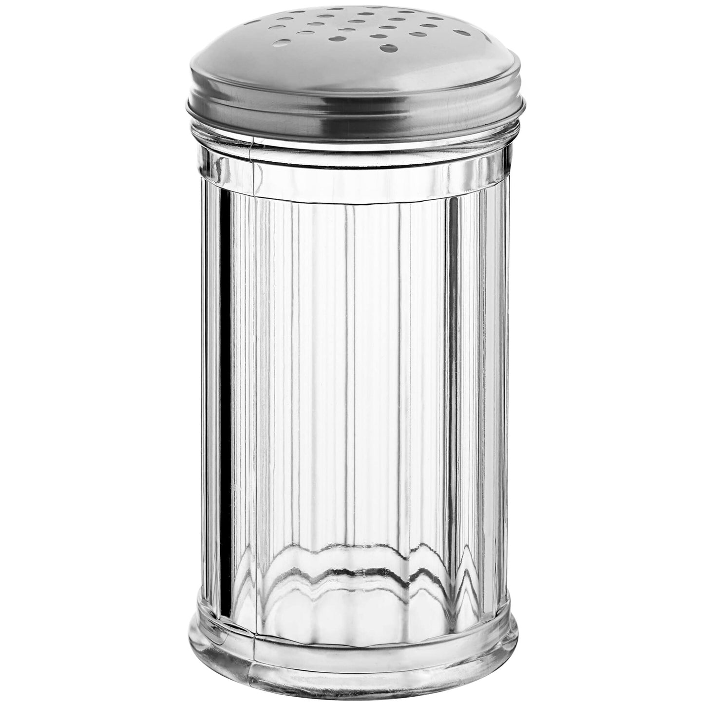 12 Oz Parmesan Cheese Shaker/salt and pepper shakers with Stainless Steel Lid, Clear Plastic seasoning shaker, sugar/spice dispenser, large salt and pepper shakers (360 ml) by GEEX DEPOT (12, 12 Oz)