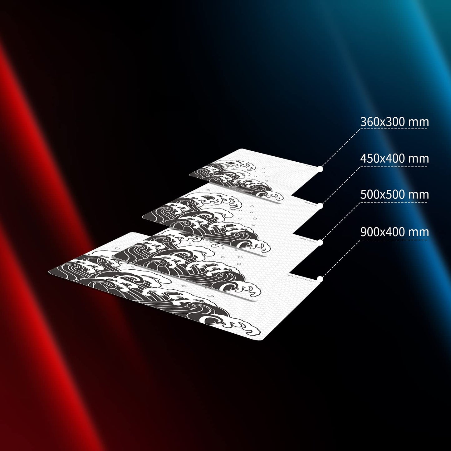 X-Raypad Aqua Control Plus Wave Gaming Mouse Pad, Ultra-High Precision Mouse Pad with Perfect Speed and Control Capability, Consistent X and Y Glide, Designed for Fps Players with Low DPI Requirements