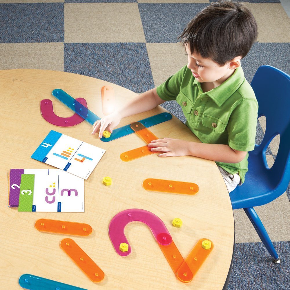 Learning Resources Number Construction, 50 Pieces - 10 L x 1-1/2 W in, Multicolor (LER8550)