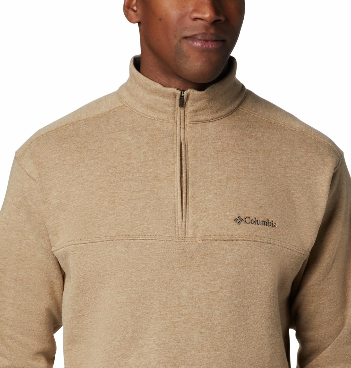 Columbia Men's Hart Mountain II Half Zip, Delta Heather, Small