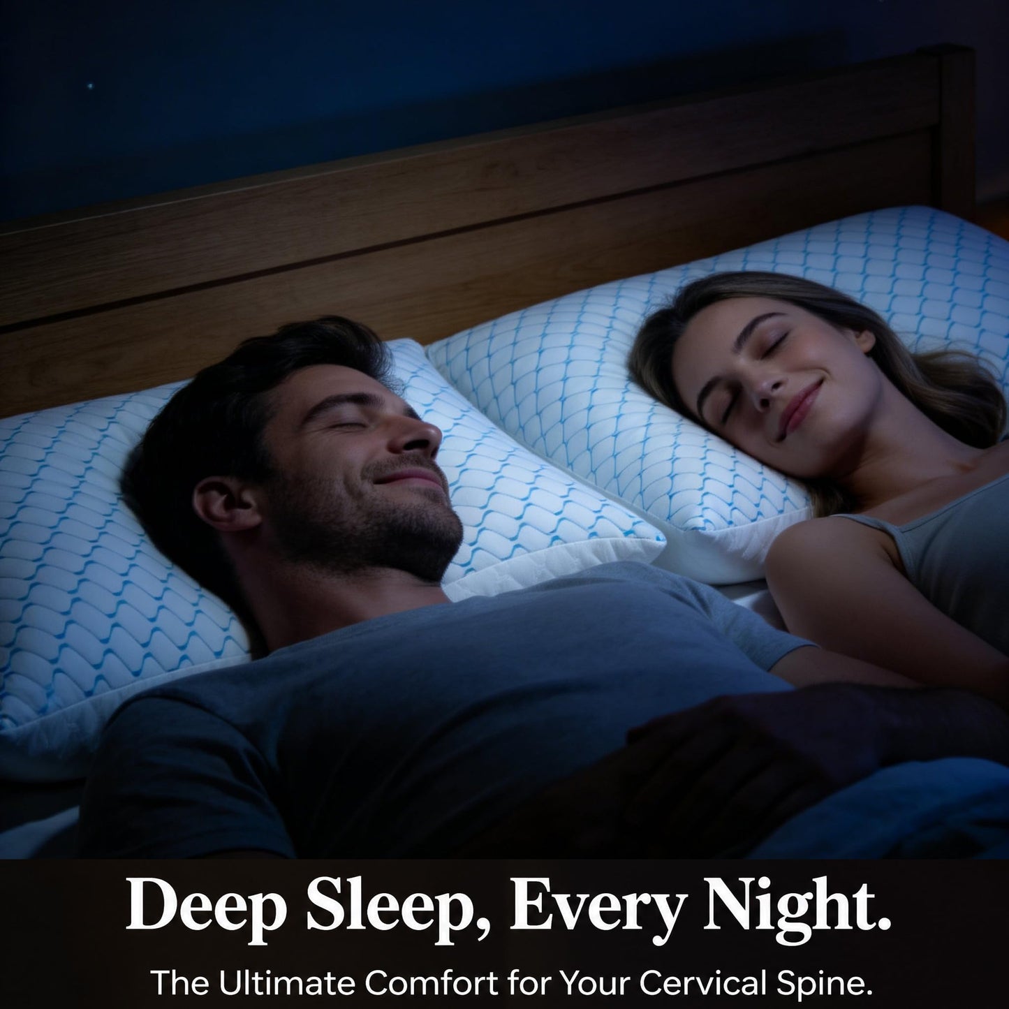Memory Foam Pillows King Size Set of 2,Adjustable Cooling Pillow for Side Back Stomach Sleepers with Washable Removable Cover