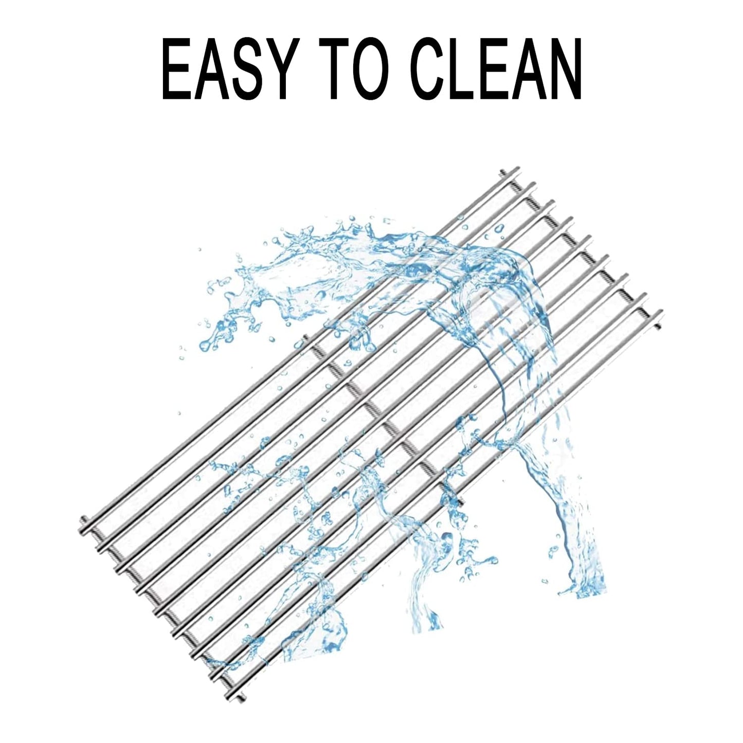 BMMXBI 17-3/8 Inch Grill Grate Replacement for Broil King Baron 440 320 340 420 S420 S320 Grill Parts, Stainless Steel BBQ Cooking Grates for Broil-Mate, Huntington Gas Grills Accessories, Set of 4