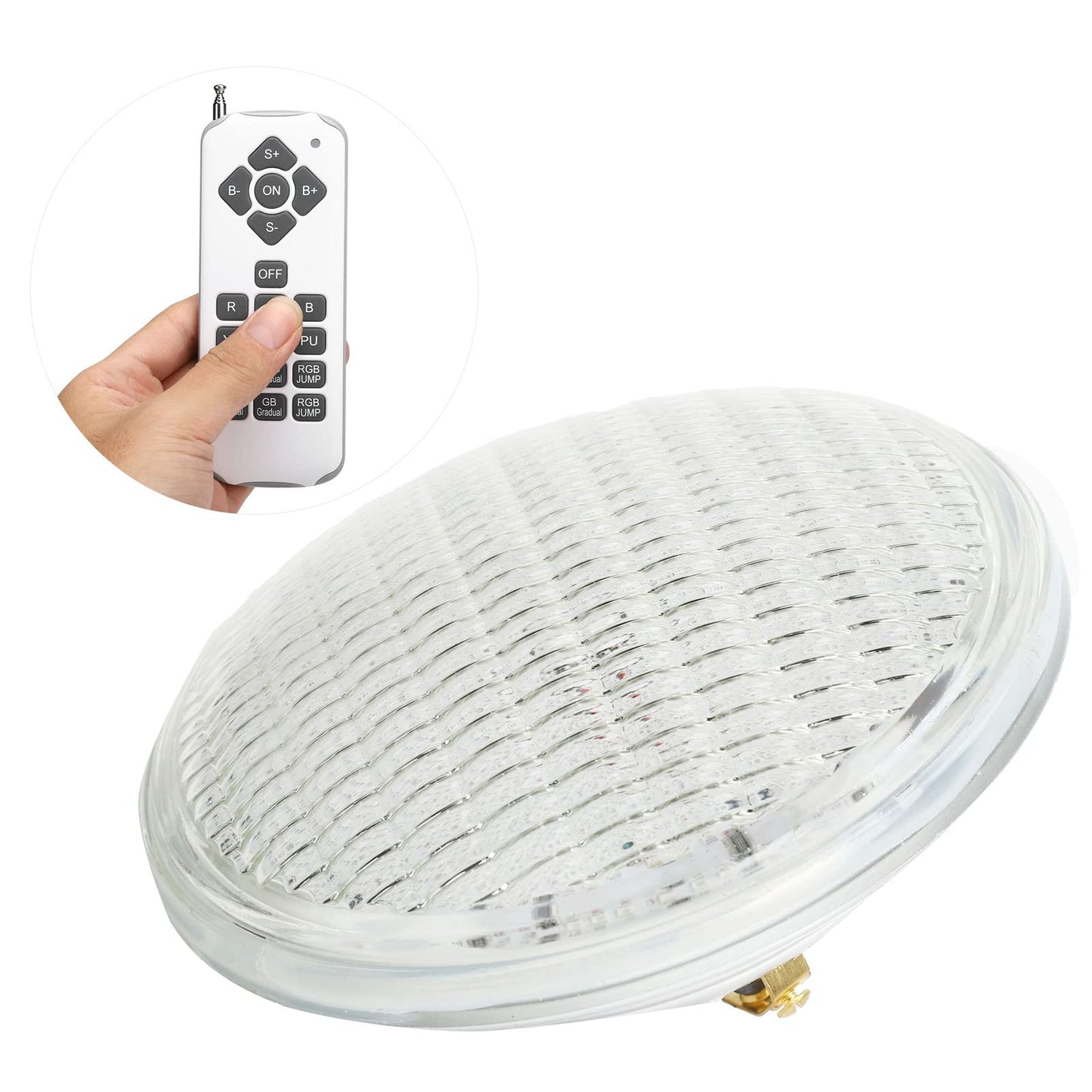 Swimming Pool Light Led Underwater Light Glass Embedded Colorful Lamp Par56 Light Source Diving Light Lighting for Pool Lighting Pool Light Replacement Lighting Products (18W)
