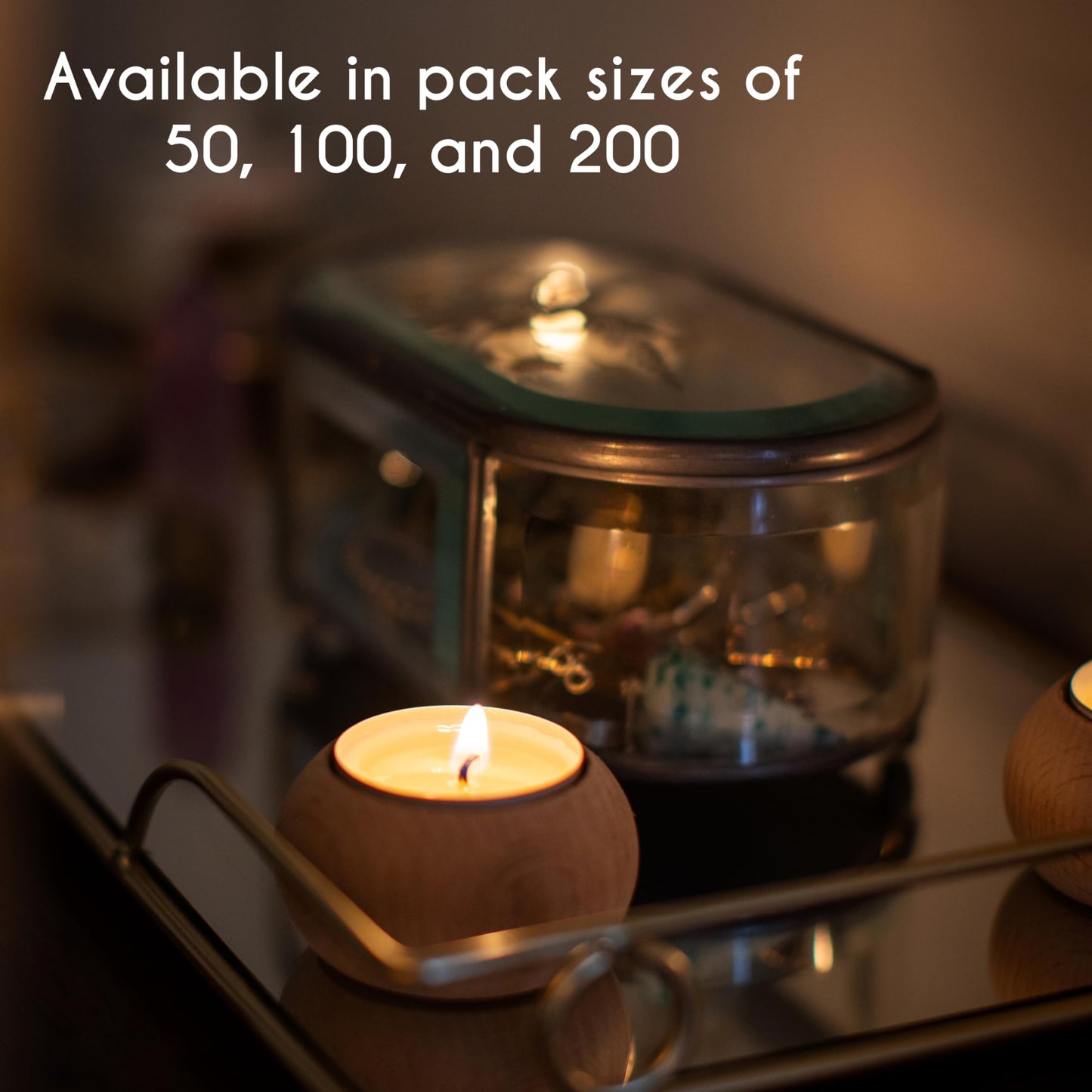 Stonebriar White Unscented Smokeless Long Burning Tea Light Candles with 8 Hour Burn Time, 200 Count