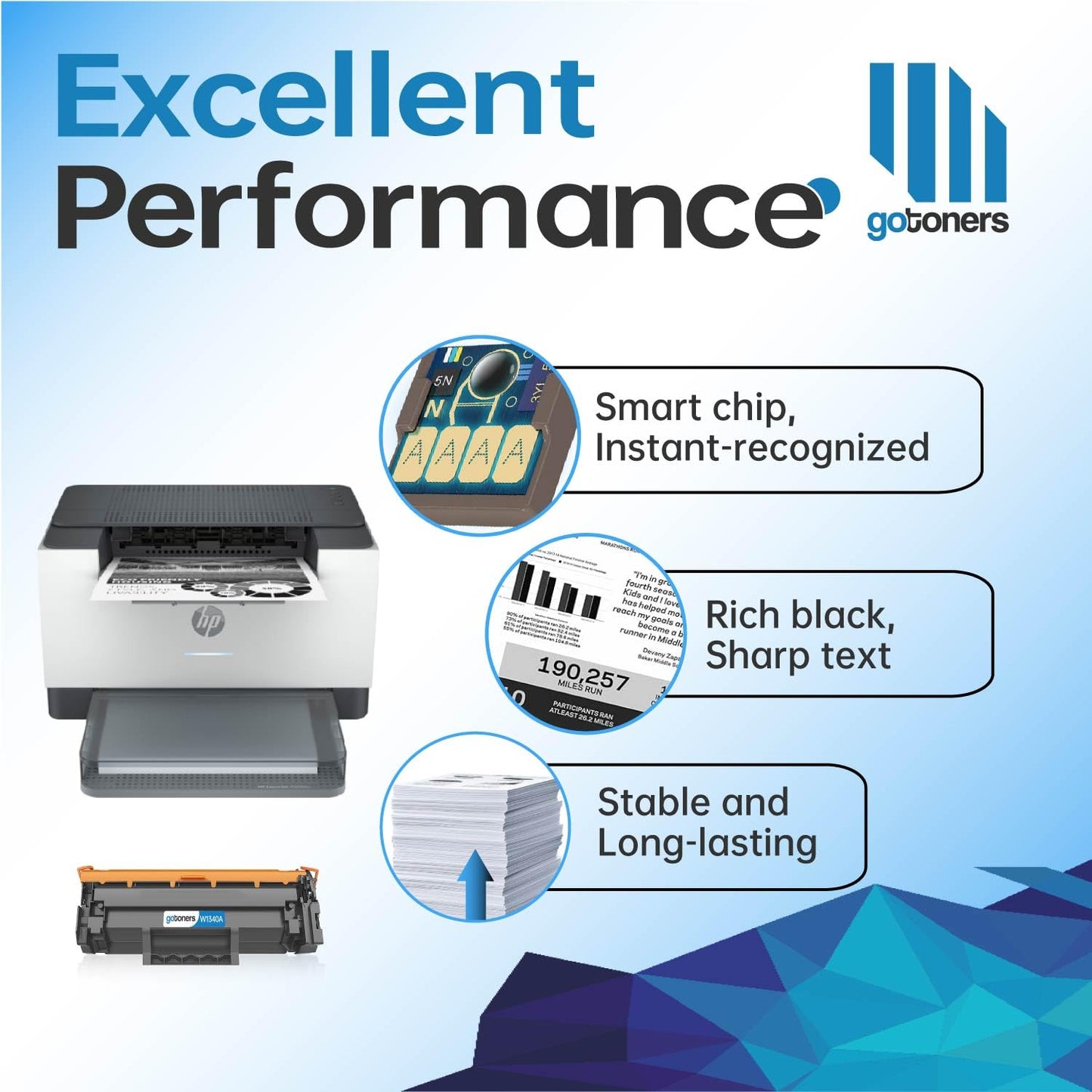 Gotoners 134A W1340A Toner Cartridge (with Chip) for HP 134X W1340X Black Compatible with HP LaserJet MFP M234sdw M234dw M209dw M209 M234 Printer (Do Not Fit HP *E Series or HP+ Printer)