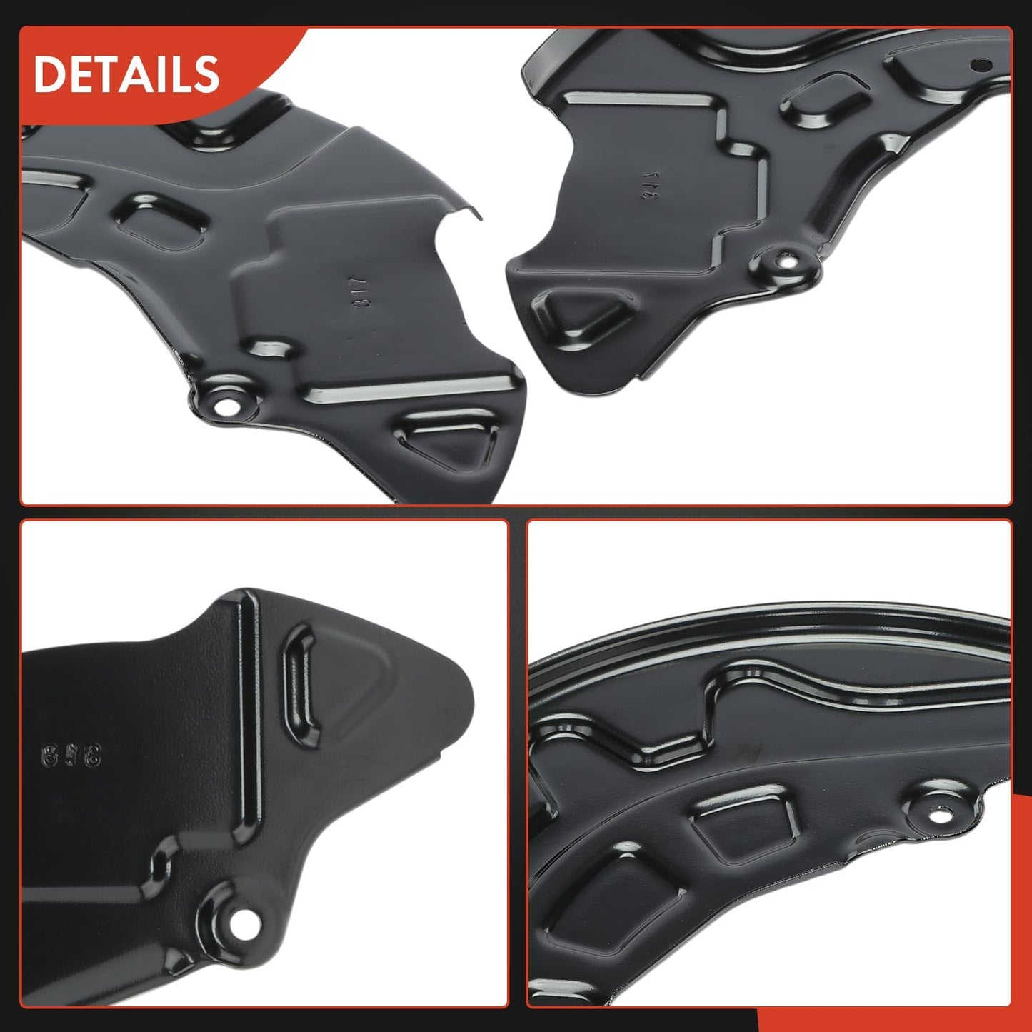 A-Premium 2-PC Set Front Side Brake Dust Shield Compatible with Select Volkswagen and Audi Models - Jetta 2018-2021, Passat, Golf, A3/A3 Quattro/A3 Sportback e-tron, Q3, TT Quattro, Arteon, e-Golf, S3