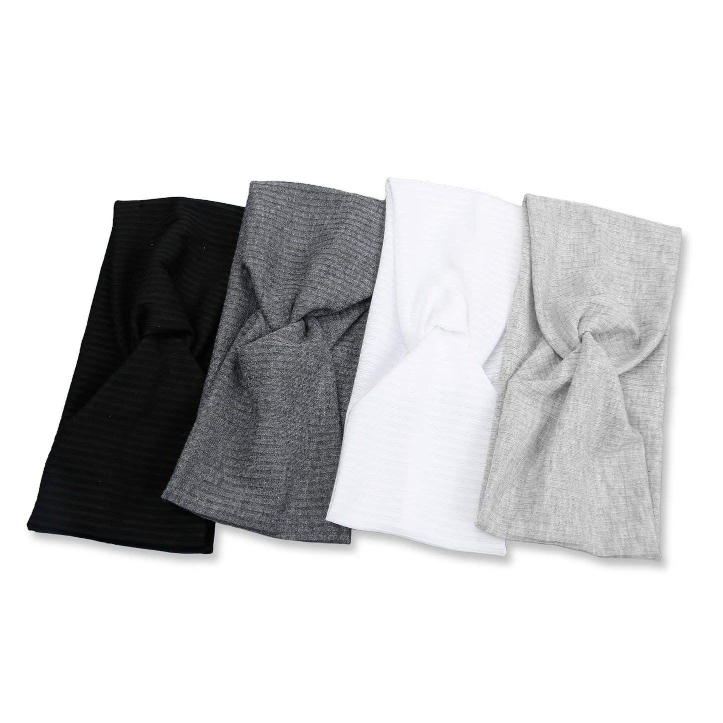 Tobeffect Non Slip Headbands for Short Hair - Yoga, Workout, Running Sport Elastic Hair Bands, Twist Turban Wrap for Girls
