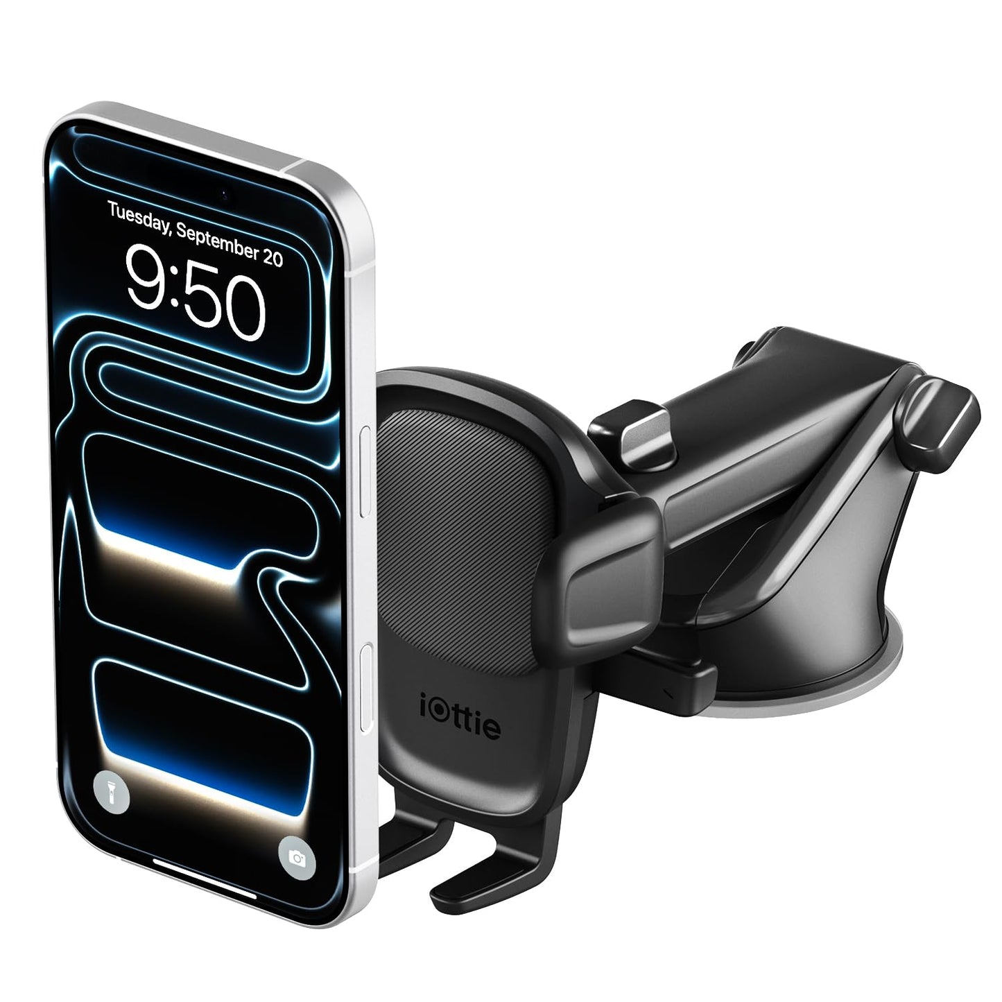 iOttie Easy One Touch 5 Dashboard & Windshield Car Mount Phone Holder Desk Stand for iPhone, Samsung, Moto, Huawei, Nokia, LG, Smartphones