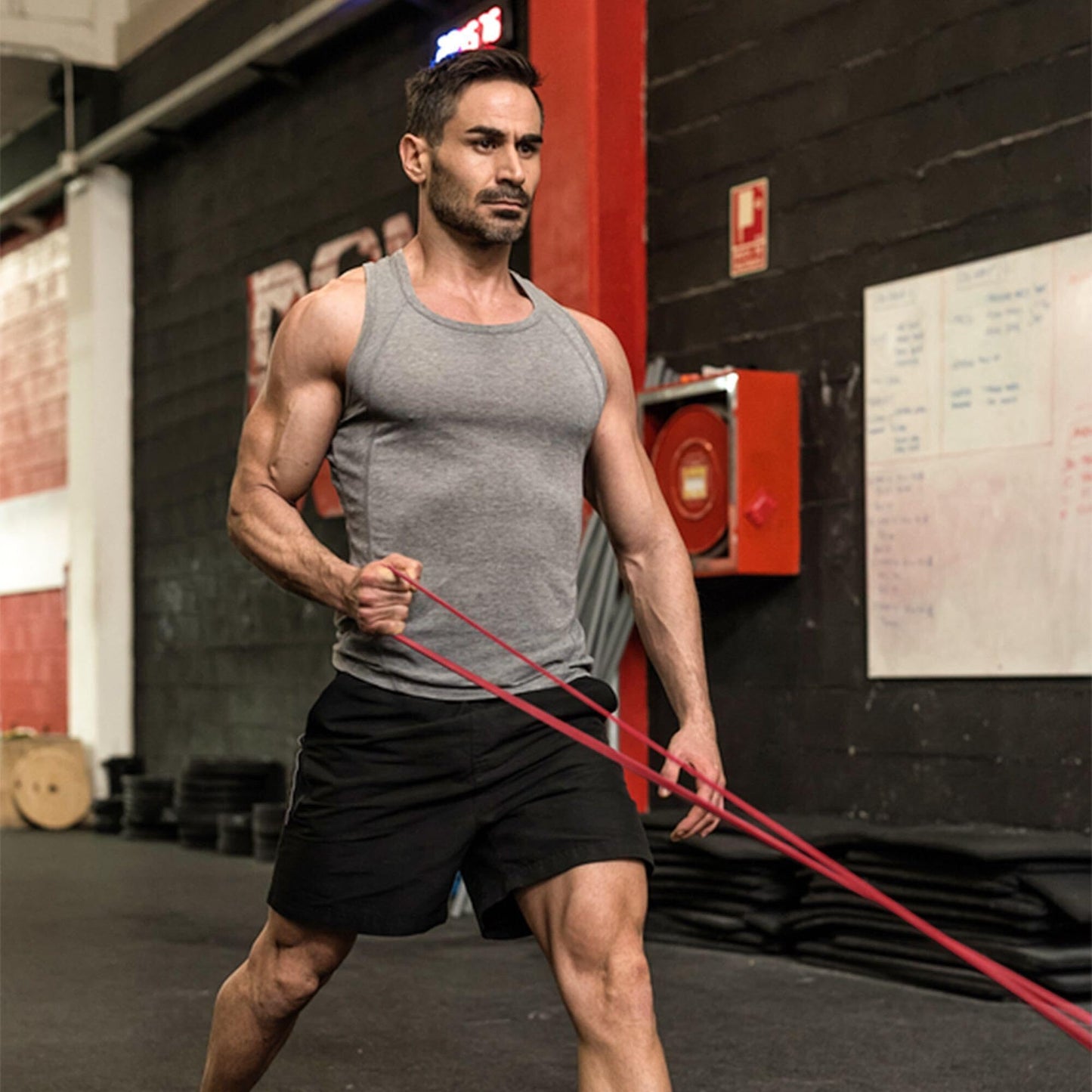 WODFitters Pull Up Assistance Band for Stretching, Mobility Workouts, Warm Up, Recovery, Powerlifting, Home Fitness and Exercise (4 Band Set)