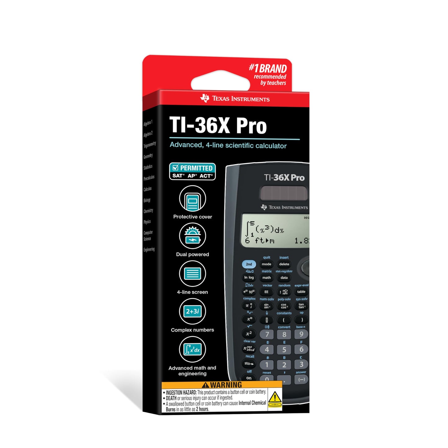 Texas Instruments TI-36X Pro Engineering/Scientific Calculator, Black, 9.7 Inch