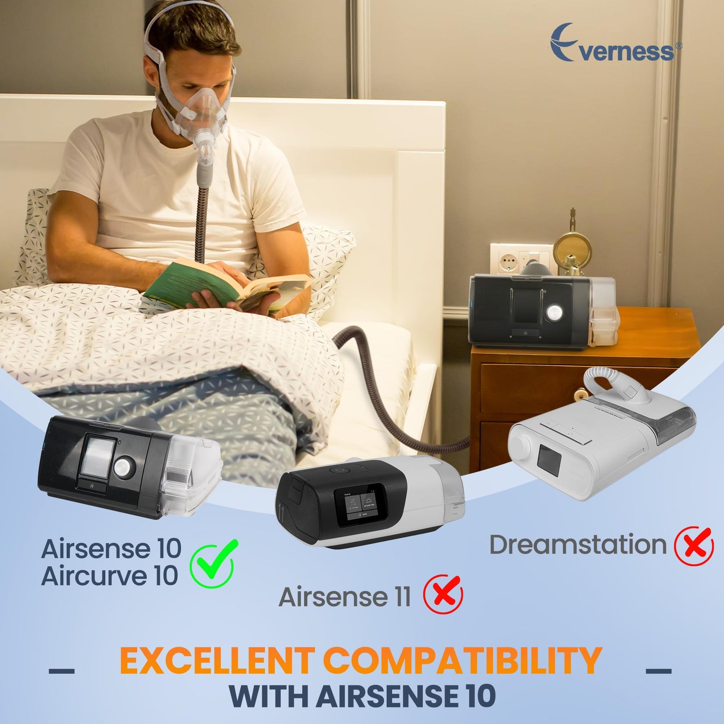 Air Heated Tubing for Airsense 10 & Aircurve 10 - Climate Line Air Hose Compatible with Resmed - Improved Version Replacement Tubing Supplies