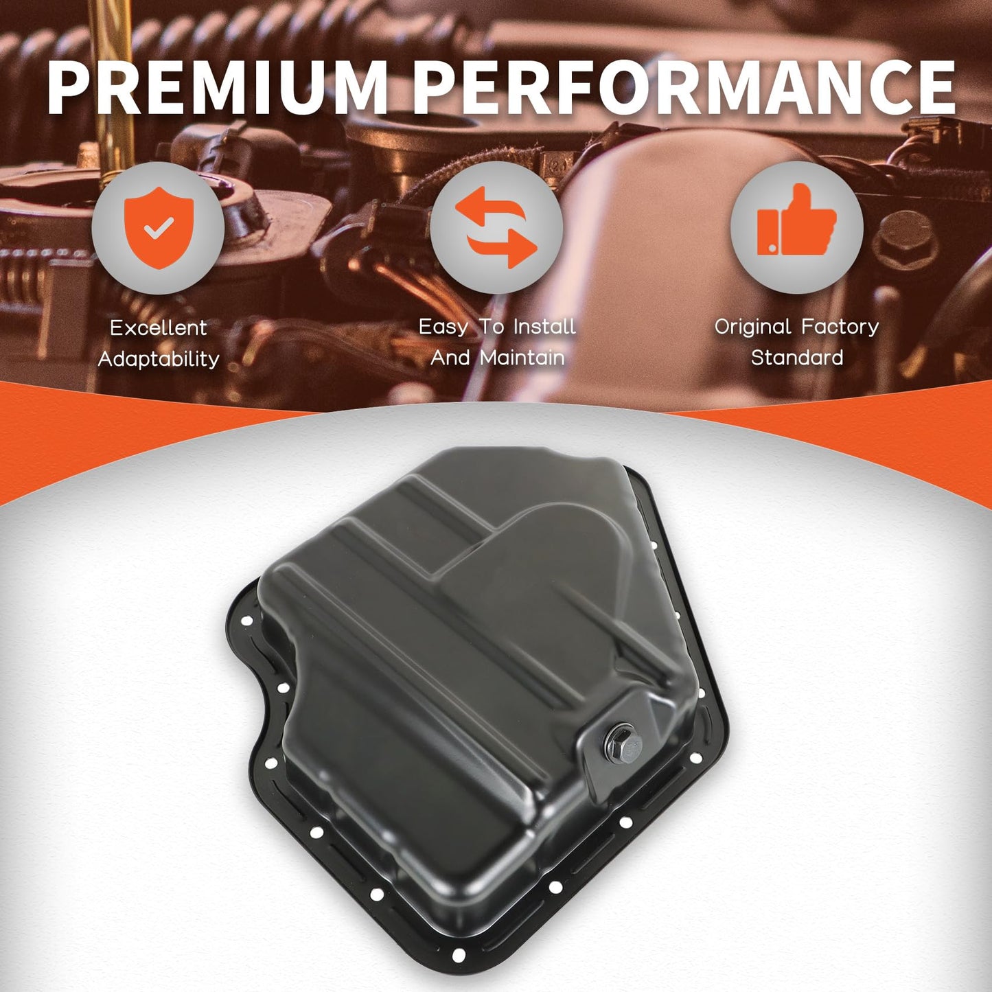 labwork Engine Oil Pan Sump with Drain Plug Replacement for Grand Caravan 2011-2020 Replacement for Journey 2011-2019 3.6L 264356 5184404AF