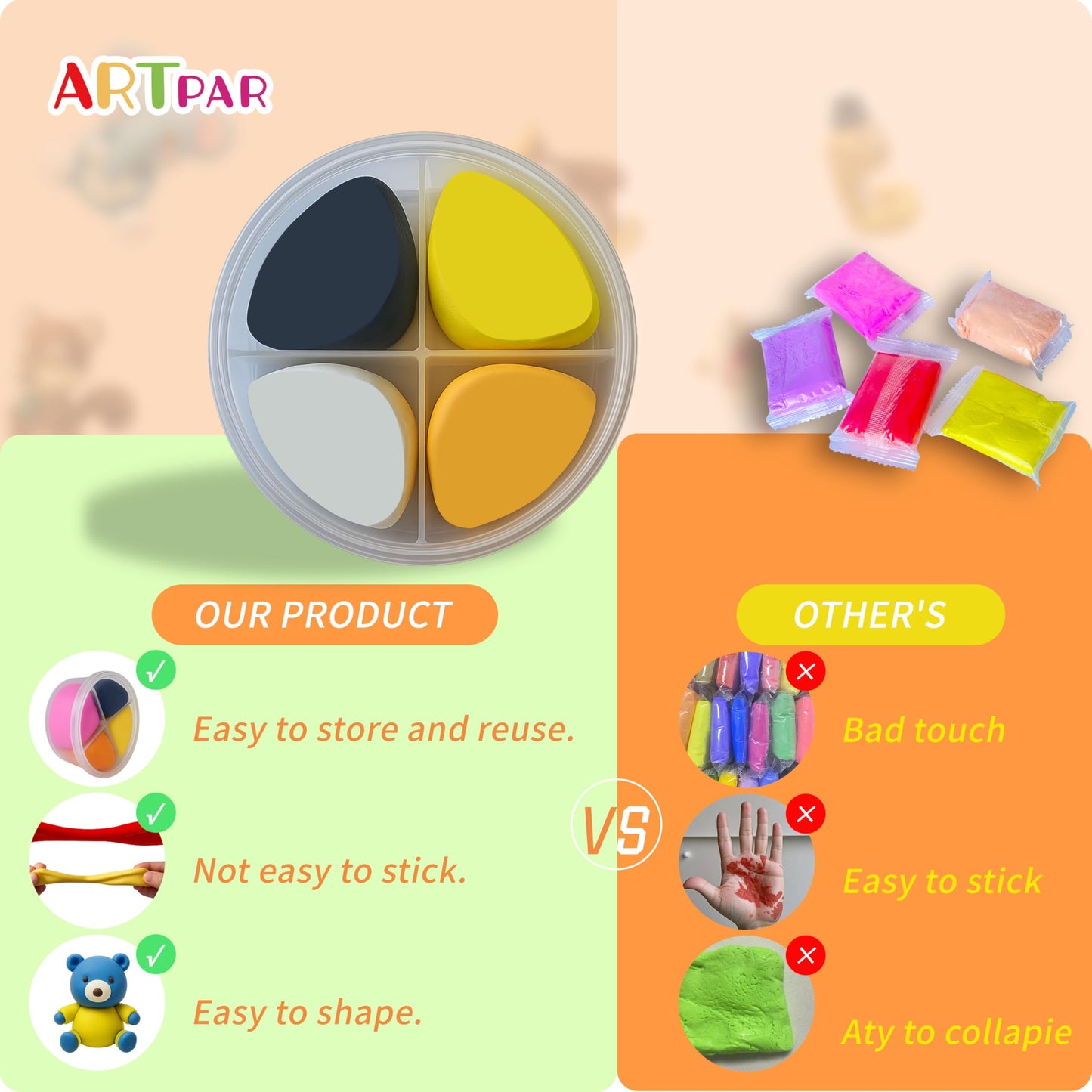 ARTPAR Air Dry Clay Kits for Kids-Modeling Magic Clay,12 Animals DIY Molding Clay Art Crafts Set,Ultra Light & Soft, Safe & Non-Toxic with Sculpting Tools & Tutorials, Unique Gifts for Boys & Girls