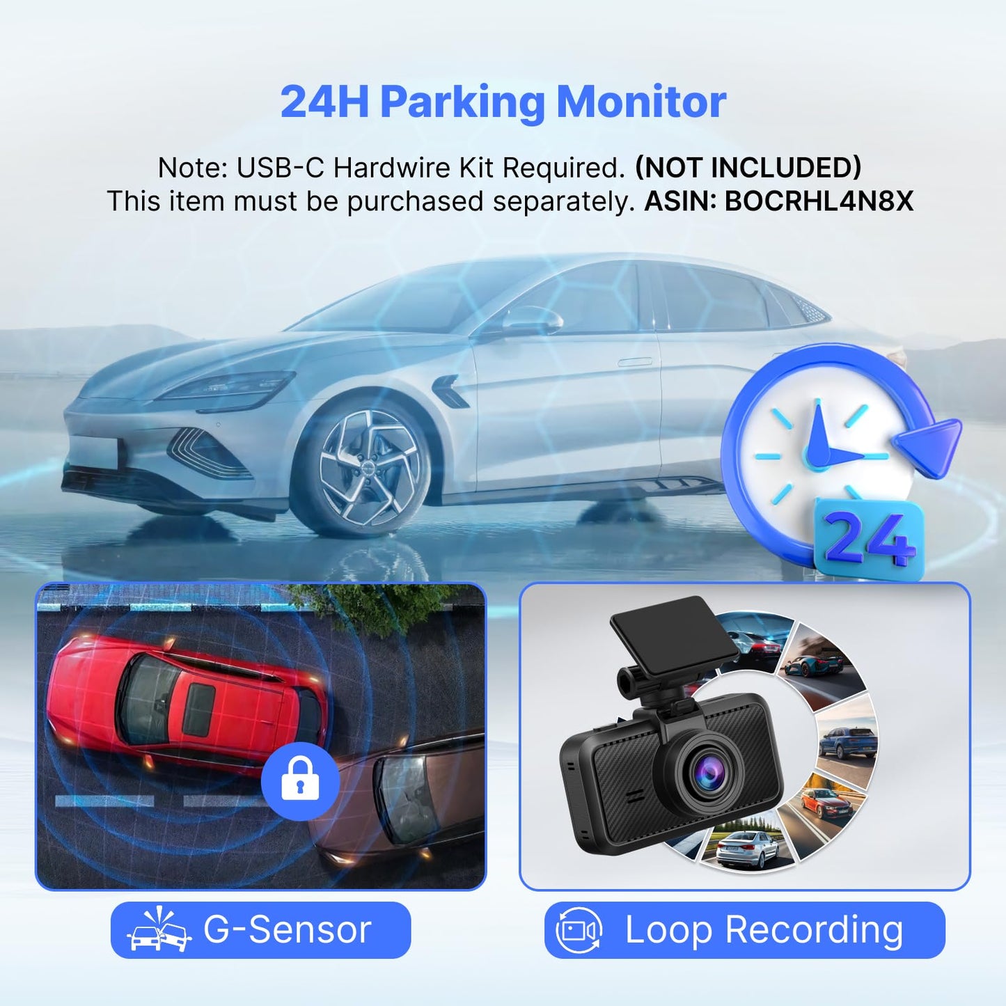 Dash Cam Front with 32G SD Card, Miofive 4K/2160P Car Driving Recorder 3'' IPS Screen 140°Wide Angle Dashboard Camera Aluminum Alloy Case, HDR G-Sensor Parking Monitor Loop Recording Motion Detection