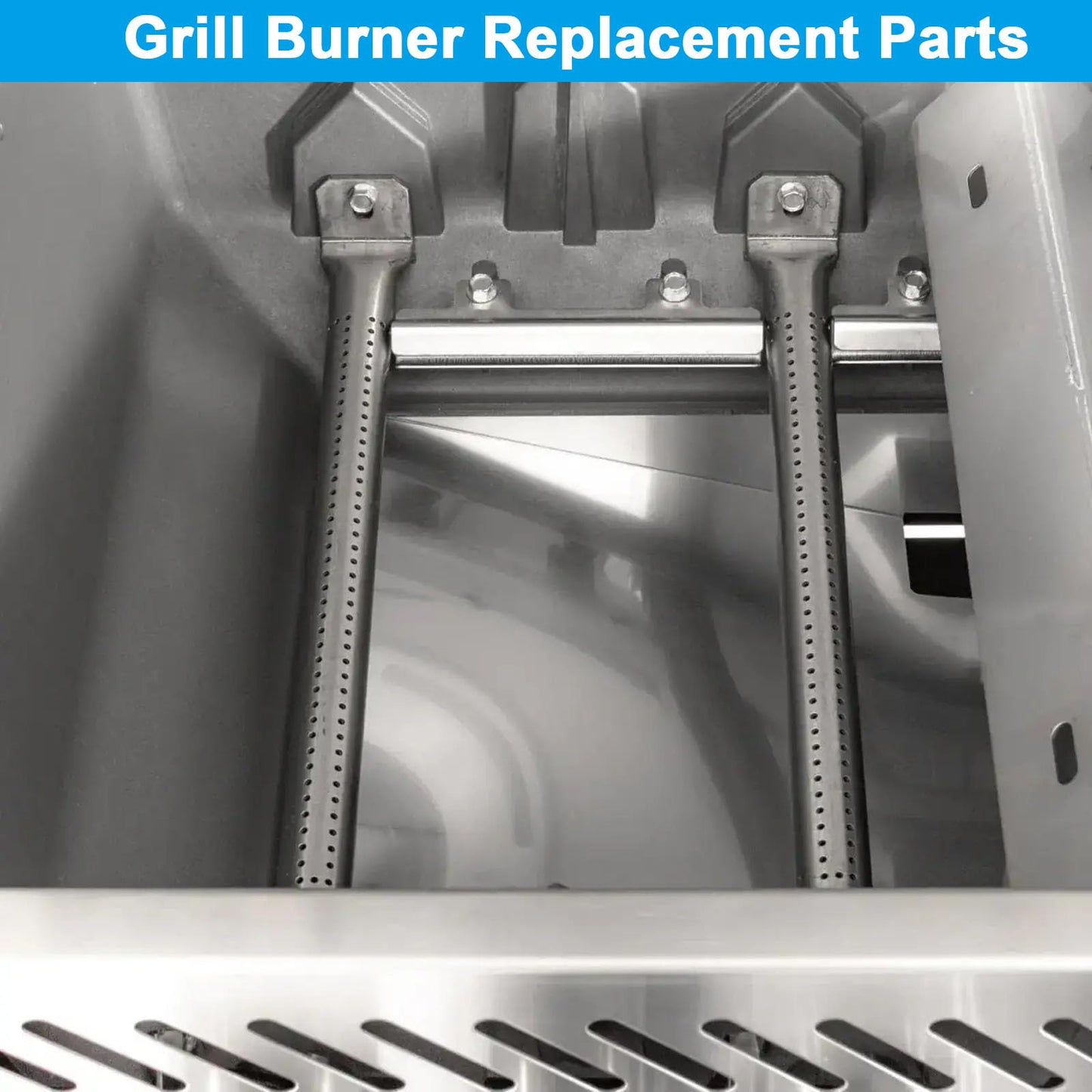 LS’BABQ Burner Tube Replacement Parts for Napoleon Rogue and Prestige 500 Grills, Stainless Steel Grill Burner Tube BBQ Accessories for Napoleon Gas Grill (4 Pack)