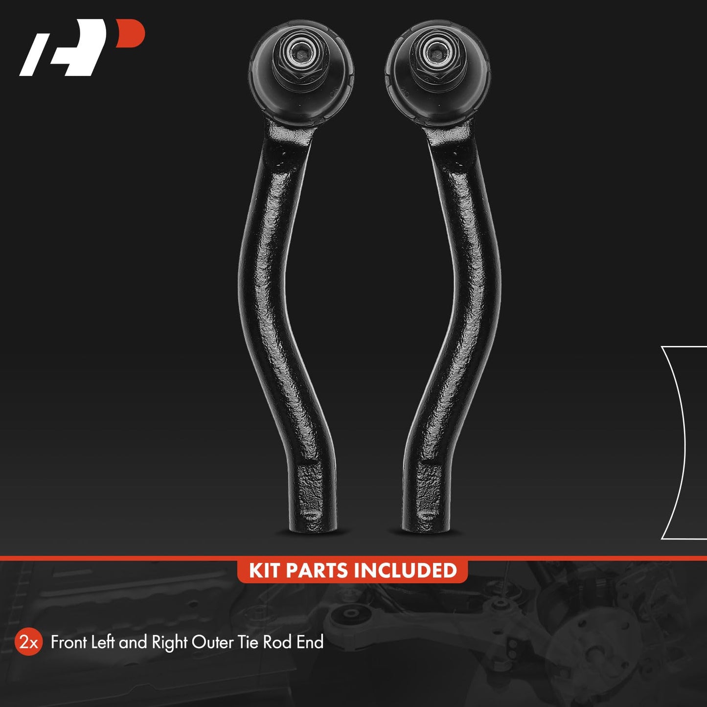 A-Premium 2 x Front Outer Tie Rod Ends, Compatible with Nissan Versa 2012-2022, Versa Note 2014-2019, Micra 2015-2019