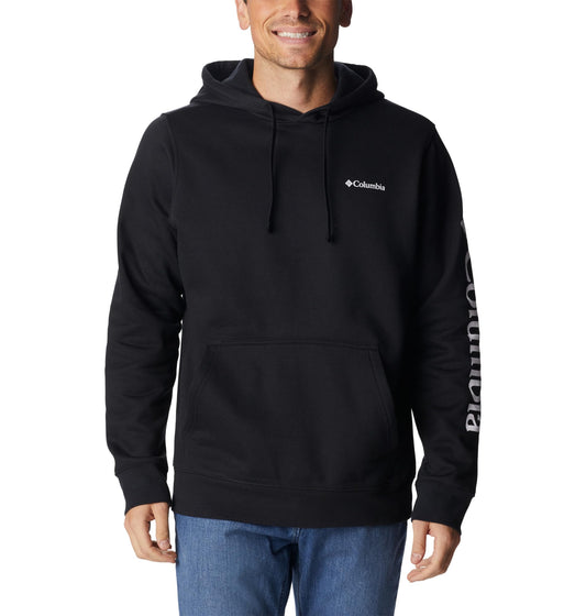 Columbia Men's Trek Hoodie, Black/CSC Sleeve Logo, X-Large