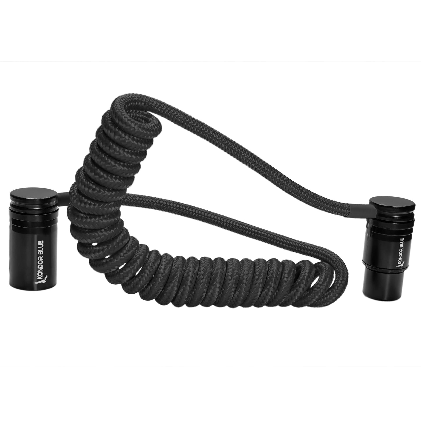 KONDOR BLUE |12"-24" Coiled Braided Low Profile Right Angle XLR Cable | for Cameras, Microphones, Studio Audio | Black