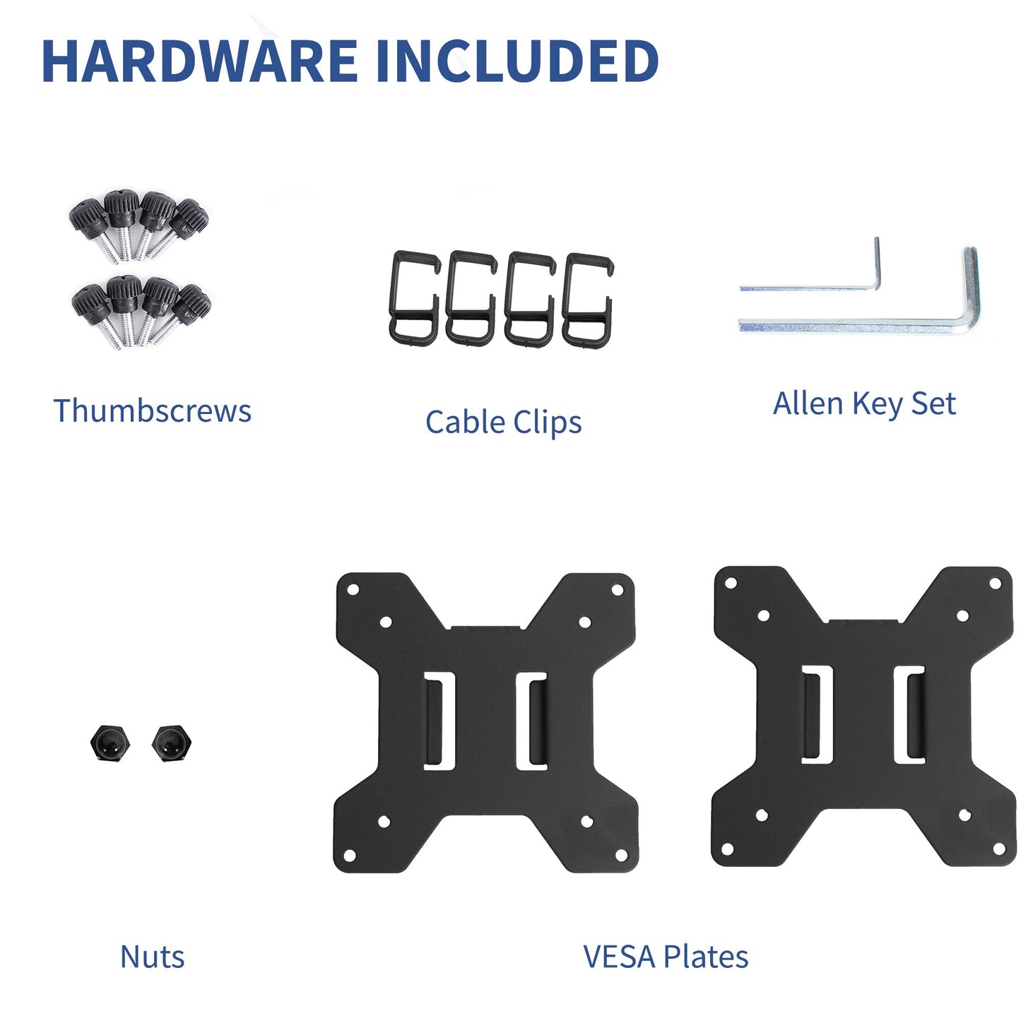 VIVO Black Fully Adjustable Dual Monitor Arm for Desk Mount Stand, Double Monitor Arm for 2 Screens up to 27 inches (PT-SD-AM02A)