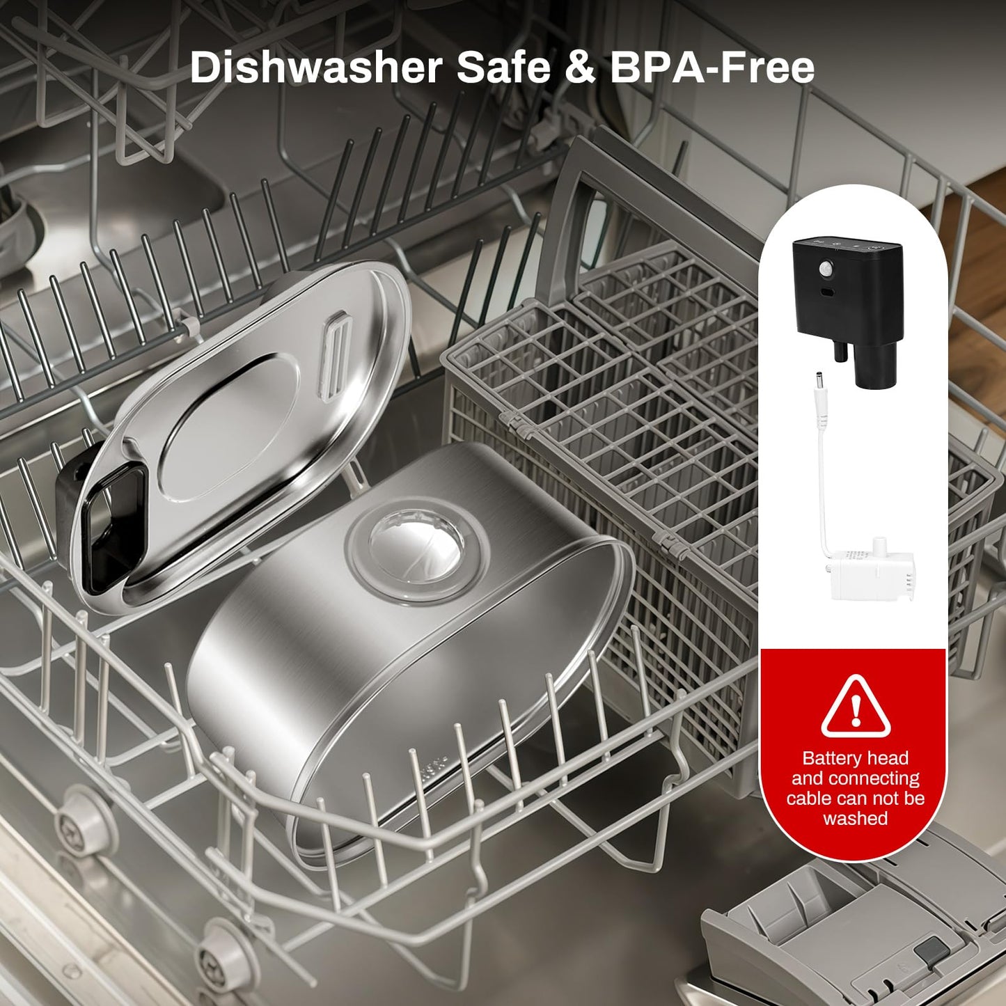 BFLICROY 3.2L Cordless Cat Water Fountain, Automatic Stainless Steel Pet Water Fountain with Motion Sensor, 4,000mAh Rechargeable Battery Operated Cat Water Dispenser, Ultra Quiet Drinking Fountain