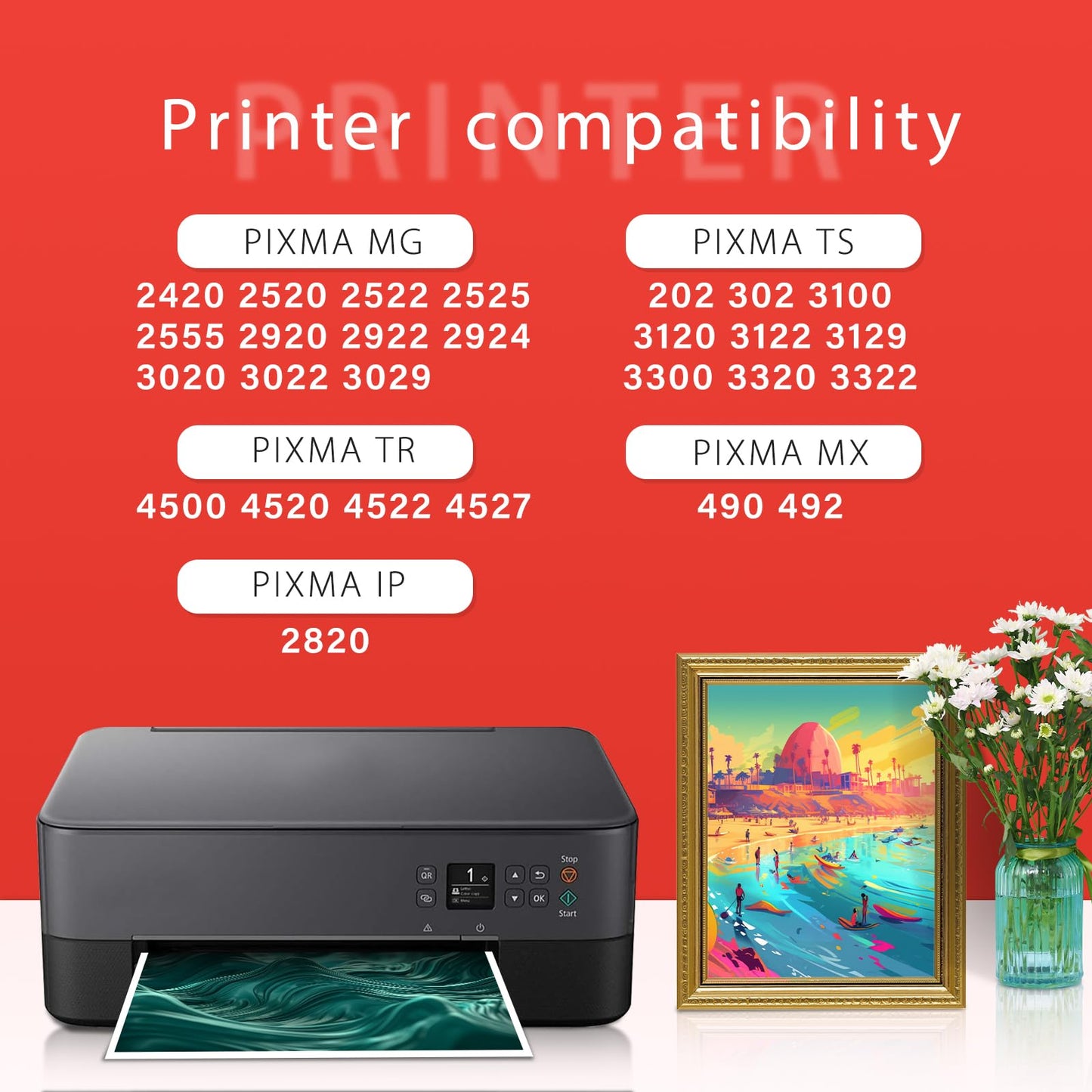 HOTCOLOR PG-243XL(245XL) ts3420 Ink cartridges PG243 Replacement for Canon 243 Black Ink Cartridge for Canon Printer Ink 243 244 for Canon pixma ts3420 Ink TS3400 TR4522 MG2524 (2 Black)