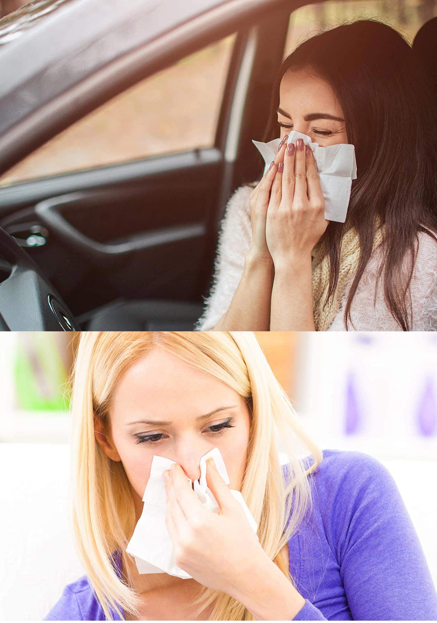 Car Tissue Refill, Disposable Facial Tissues, Disposable Face Towel, Facial Tissues Travel Size Pack for Car or Purse, 16 Packets, 480 Sheets, Soft and Comfortable