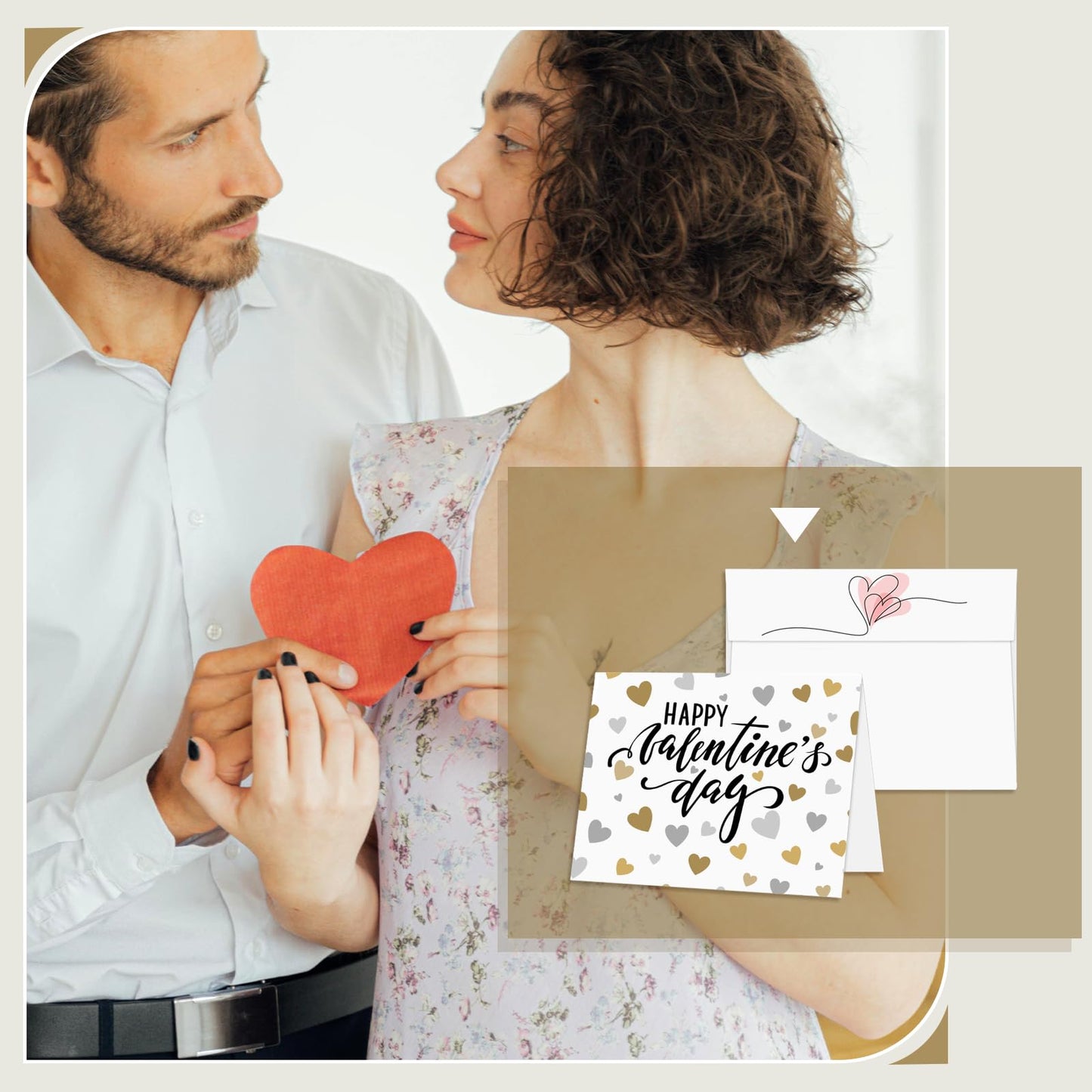 Goefun Blank White Cards and Envelopes with Clear Cello Bags, 100 Pack 5 x 7 Folded Cardstock and A7 Envelopes Self Seal for Invitations, Wedding, Birthday and DIY Greeting Cards