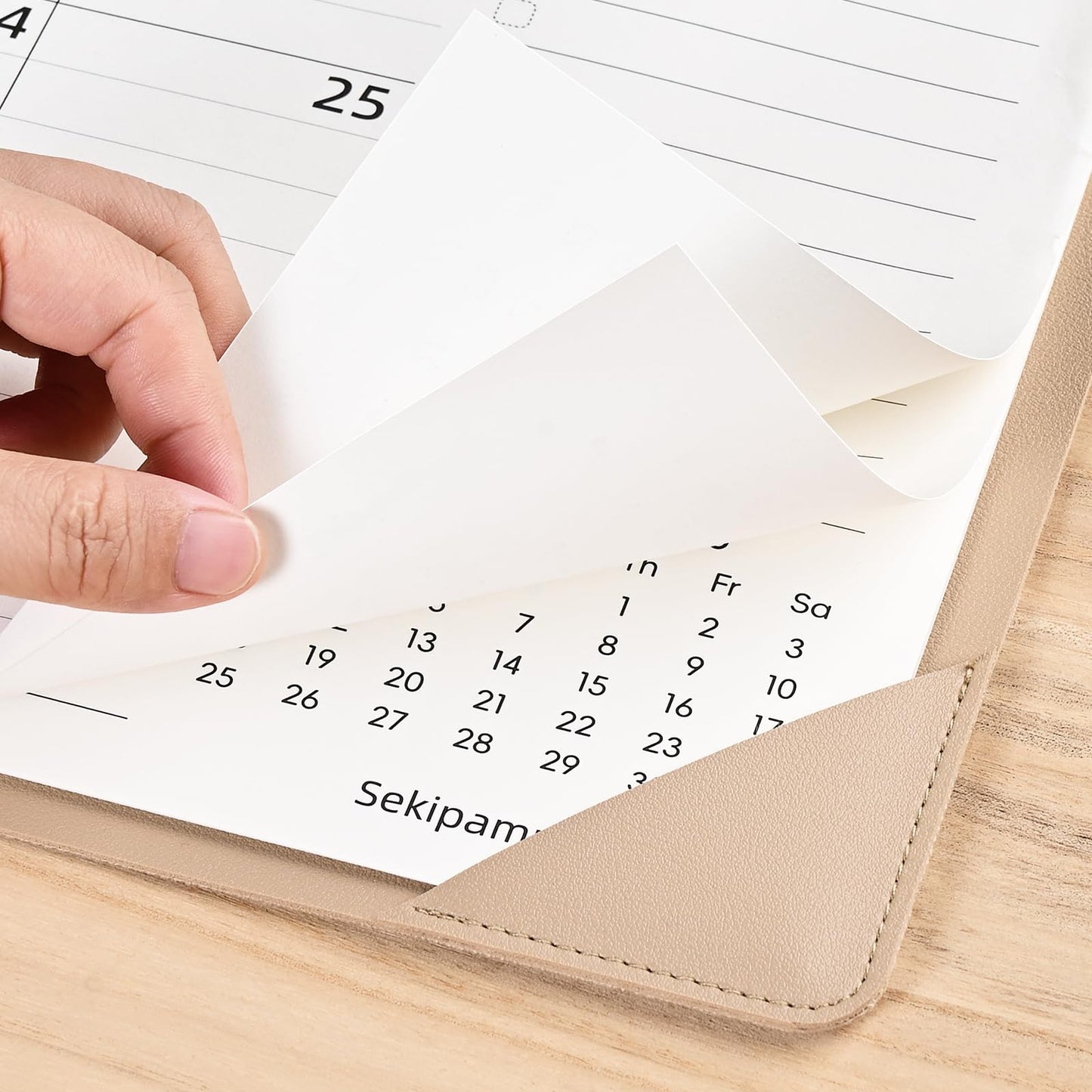 Sekipamu Desk Calendar 2026-2027 with Desktop Mat – July 2026 to December 2027 Desk Calendar Large 22x17 inch, Office Supplies 18 Months Big Desktop Calendar for Home Office, Blue (Apricot)