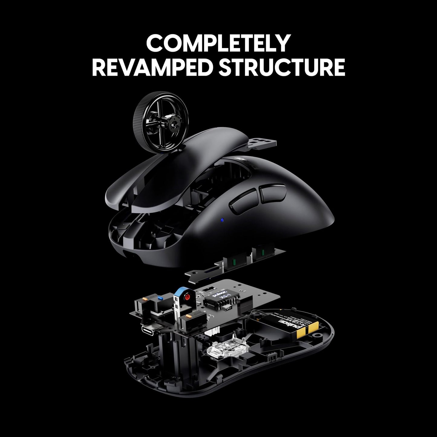 Pulsar Gaming Gears Xlite V4 Wireless Gaming Mouse Large Size - Lightweight 58g, Right Hand, 8K Ready, Lag-Free 2.4GHz, XS-1 32000 DPI Sensor, White