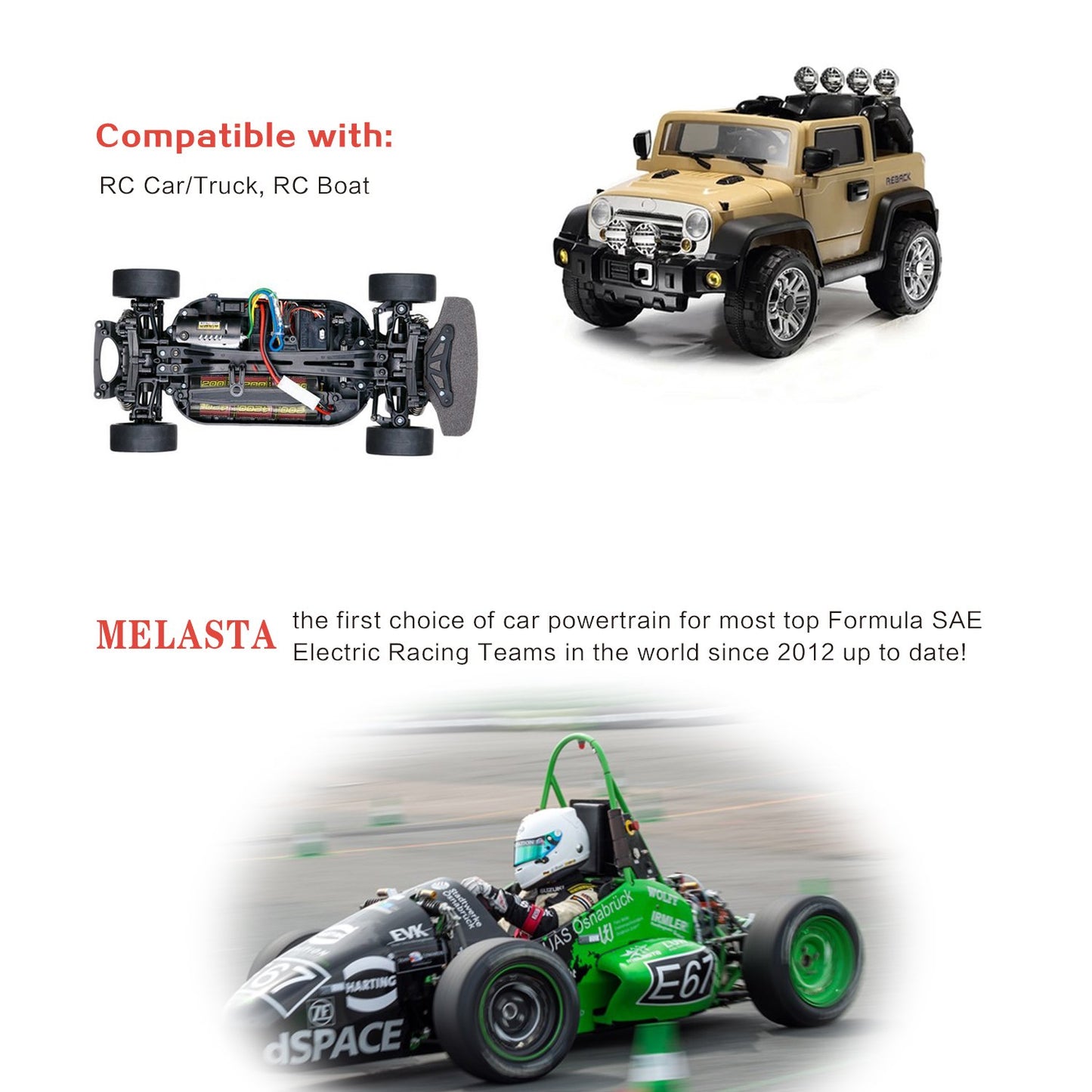 Melasta 8.4V 4200mAh 7-Cell Hump NiMH Battery Pack Compatible with Traxxas RC Racing Car