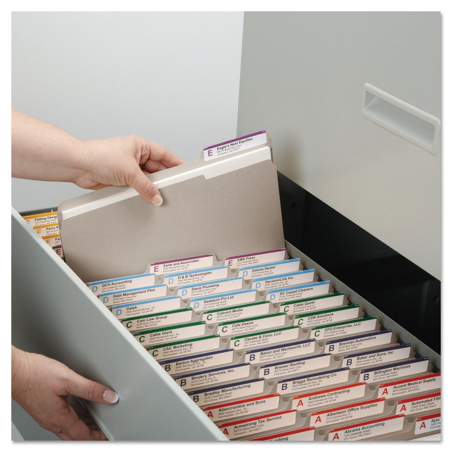 Smead 1/3-Cut File Folders, Letter Size, Gray, 100 Per Box (12343)