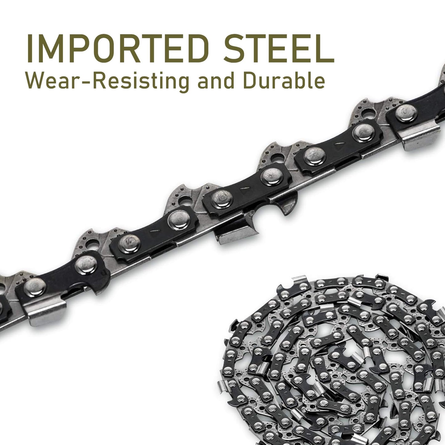 5Pack 16 Inch Chainsaw Chain 56 Drive Links 3/8" LP Pitch .050" Gauge Fits Echo, Homelite, Craftsman, McCulloch, Poulan, Ryobi, Greenworks and More