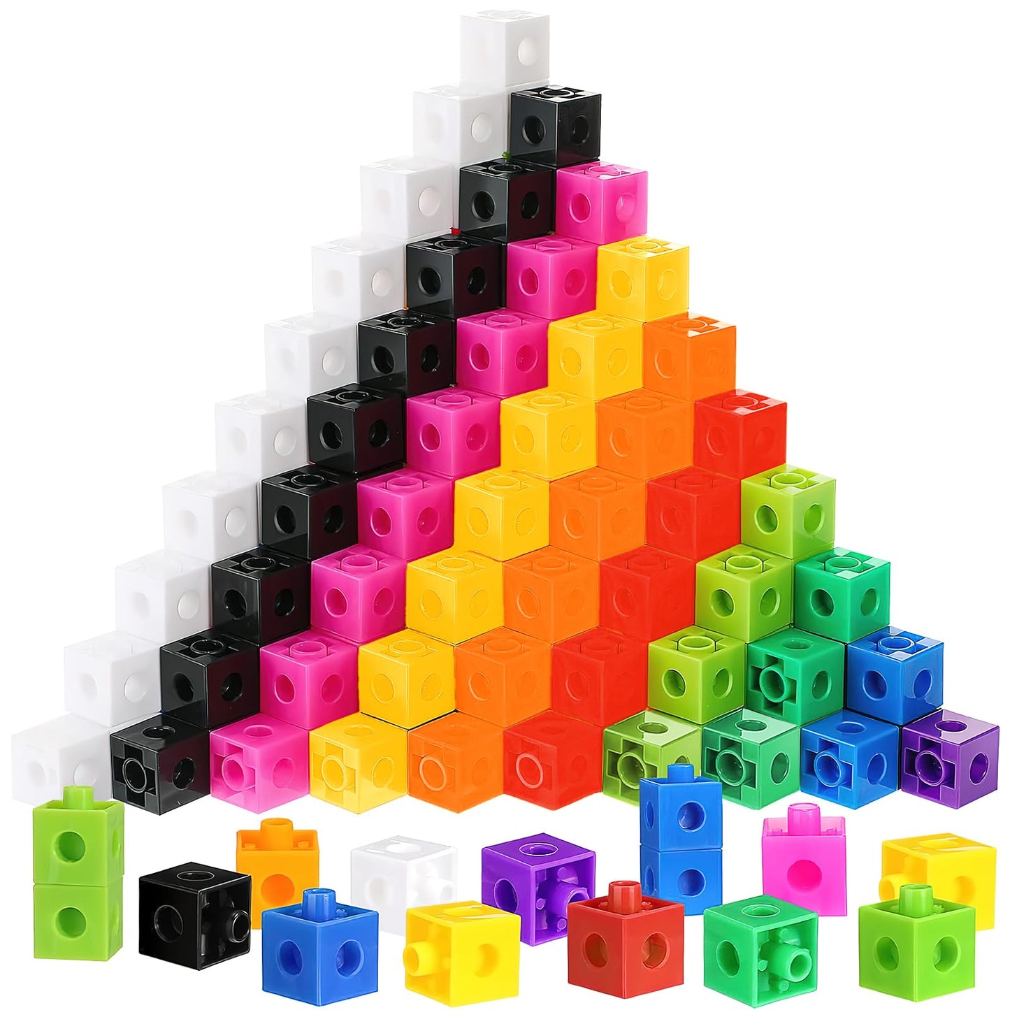 600 Pcs Linking Cubes Counting Cubes, Plastic Counting Snap Block, Colorful Math Cubes, Math Manipulatives Classroom Learning Supplies for Classroom, Homeschool