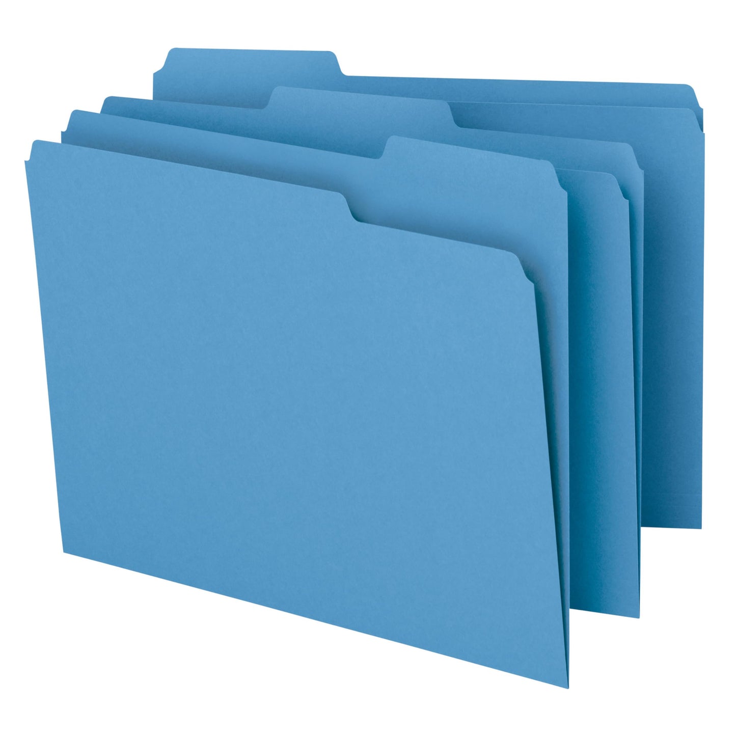Smead Standard File Folders, 100 Count, Blue, 1/3-Cut Tabs, Letter Size (12043)