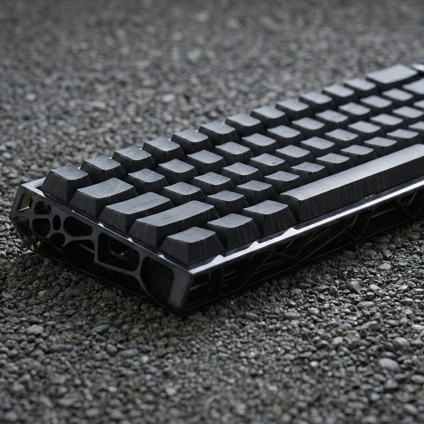 Hyekit 60% Transparent Polycarbonate Keyboard Case for Wooting60 Mad60 Win60 GH60 HM66 M6lite Rakka - Easy Installation