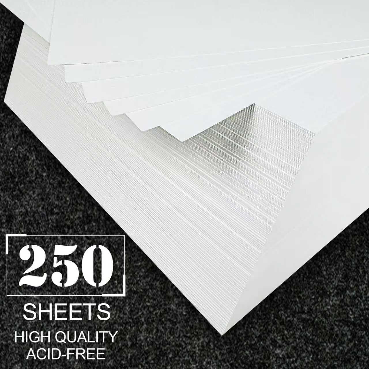 DagouColor Watercolor Paper, 9" x 12", 200GSM, 250 Pcs Bulk Water Color Paper, Art Supplies for Artists Adults Boys Girls Students, Painting, Drawing, Mixed Media