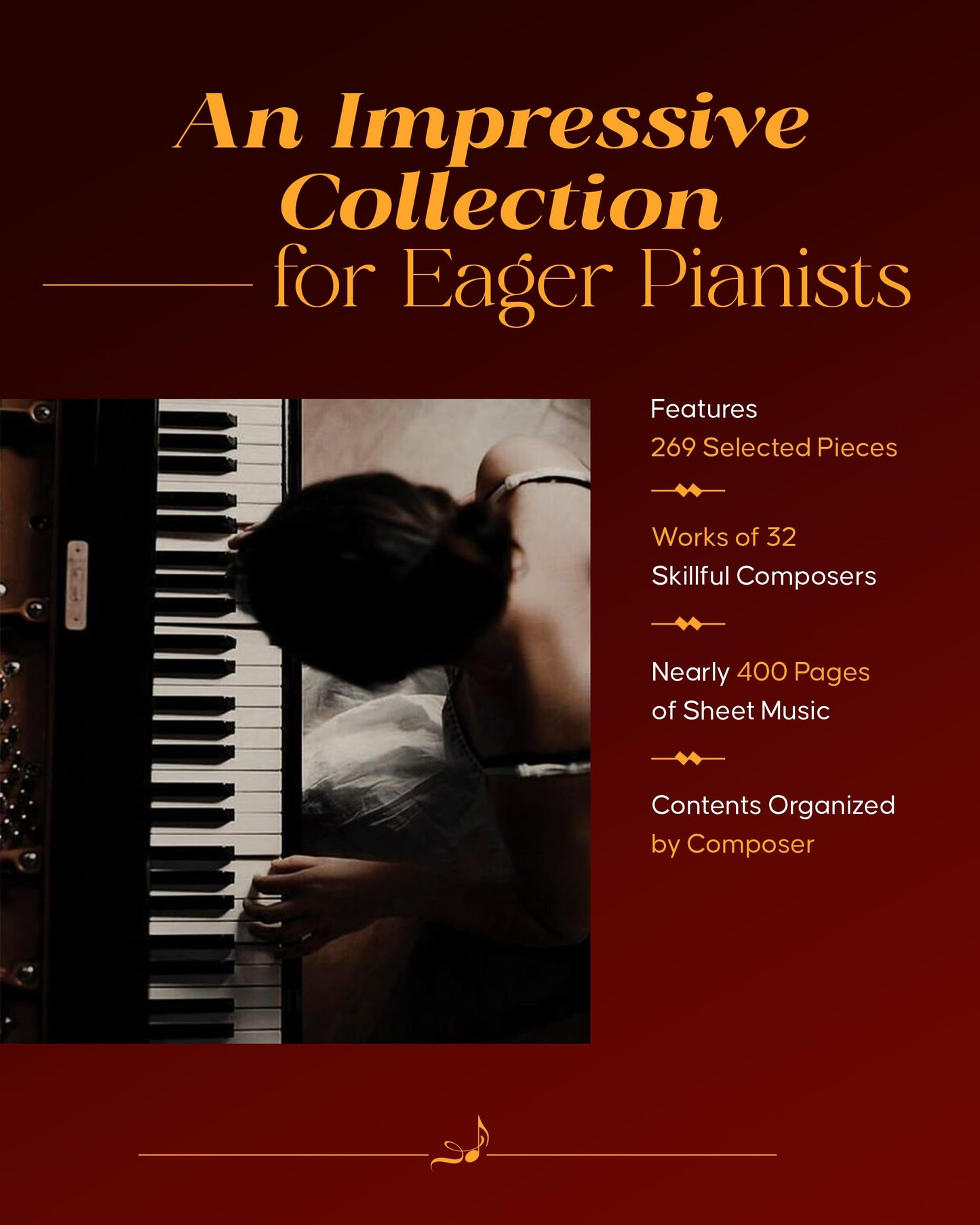 The Giant Book of Intermediate Classical Piano Music | 269 Pieces by 32 Composers | Classical Sheet Music Collection for Students and Teachers | Practice and Performance Songbook for Pianists