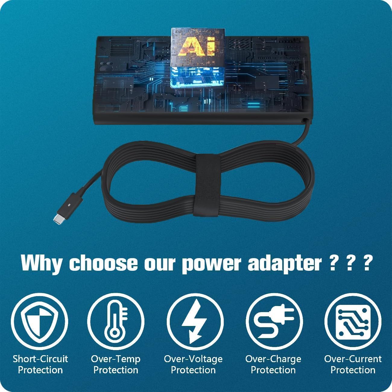 130W USB C Laptop Charger for Dell XPS 15 17 2in1 9575 9500 9510 9520 9530 9700 9710 9720 9730 Precision 5530 5550 5560 5570 5750 5760 3560 3570 3571 Latitude 5520 5420 5510 7410 7310 7210 9410 9510