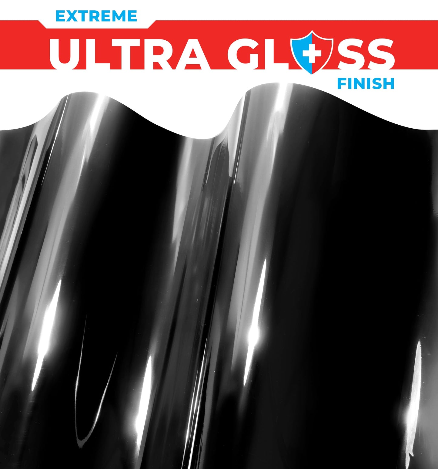 ColorFusion PPF by VViViD, Gloss Piano Black Dry Apply PPF Vinyl Car Wrap Roll 1.3ft x 5ft
